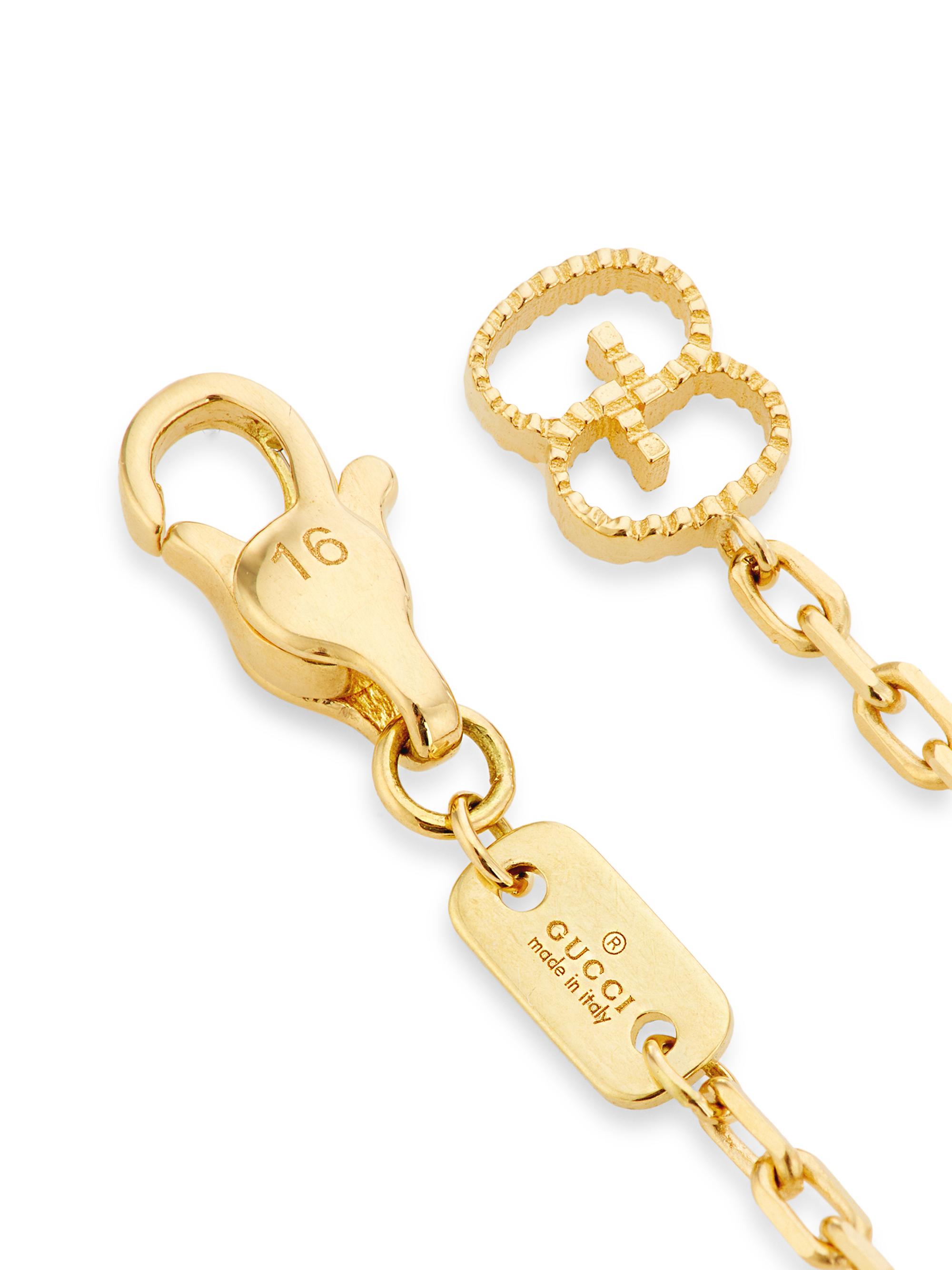 Gucci Icon 18K Yellow Gold GG Charm Bracelet Saks Fifth Avenue