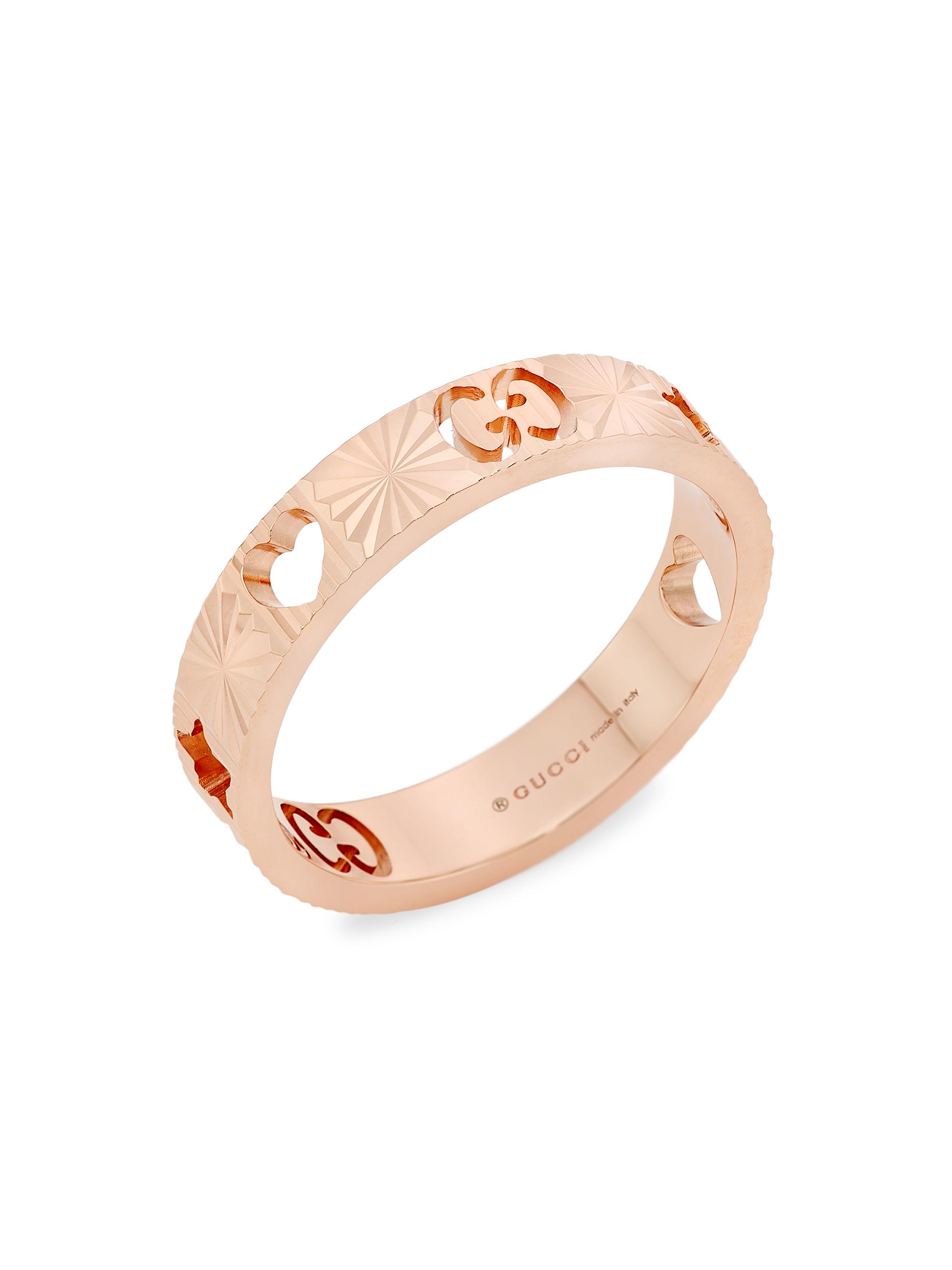 Gucci Women's Icon 18K Rose Gold Star Ring - Gold