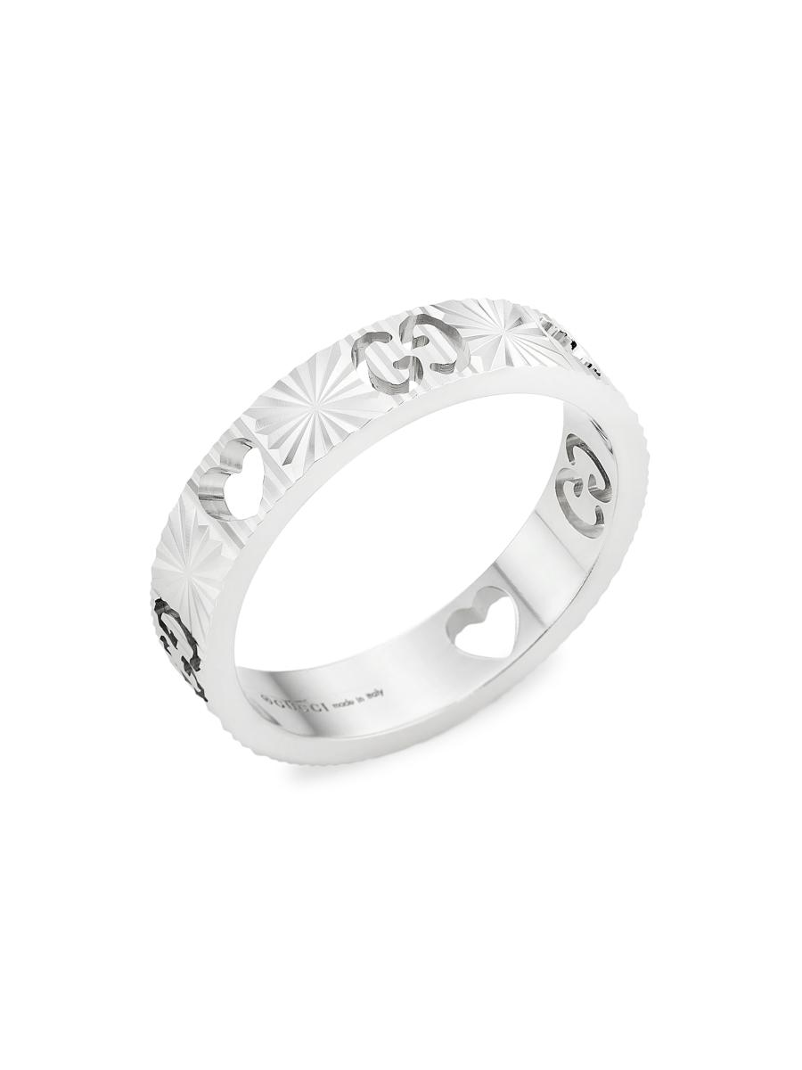 Gucci Icon 18K White Gold Star Ring | Saks Fifth Avenue