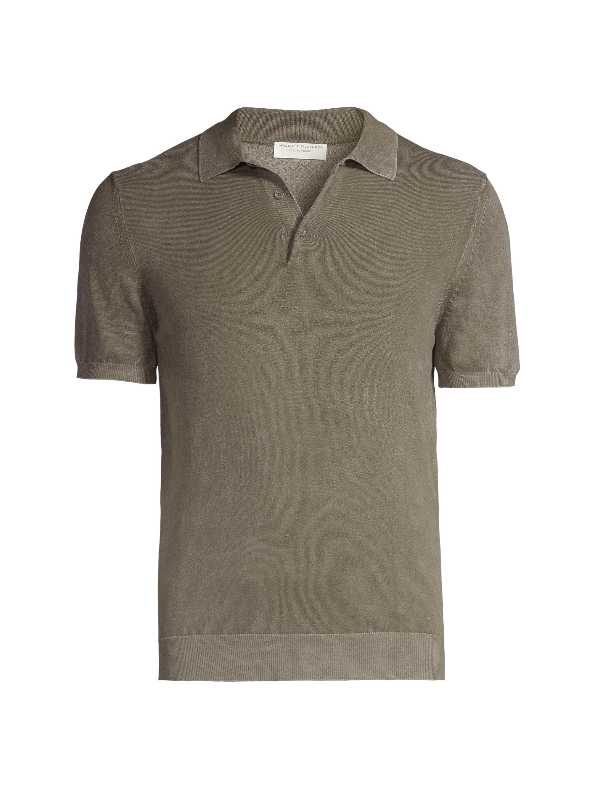 Majestic Filatures Men's Organic Cotton Polo Shirt - Militaire