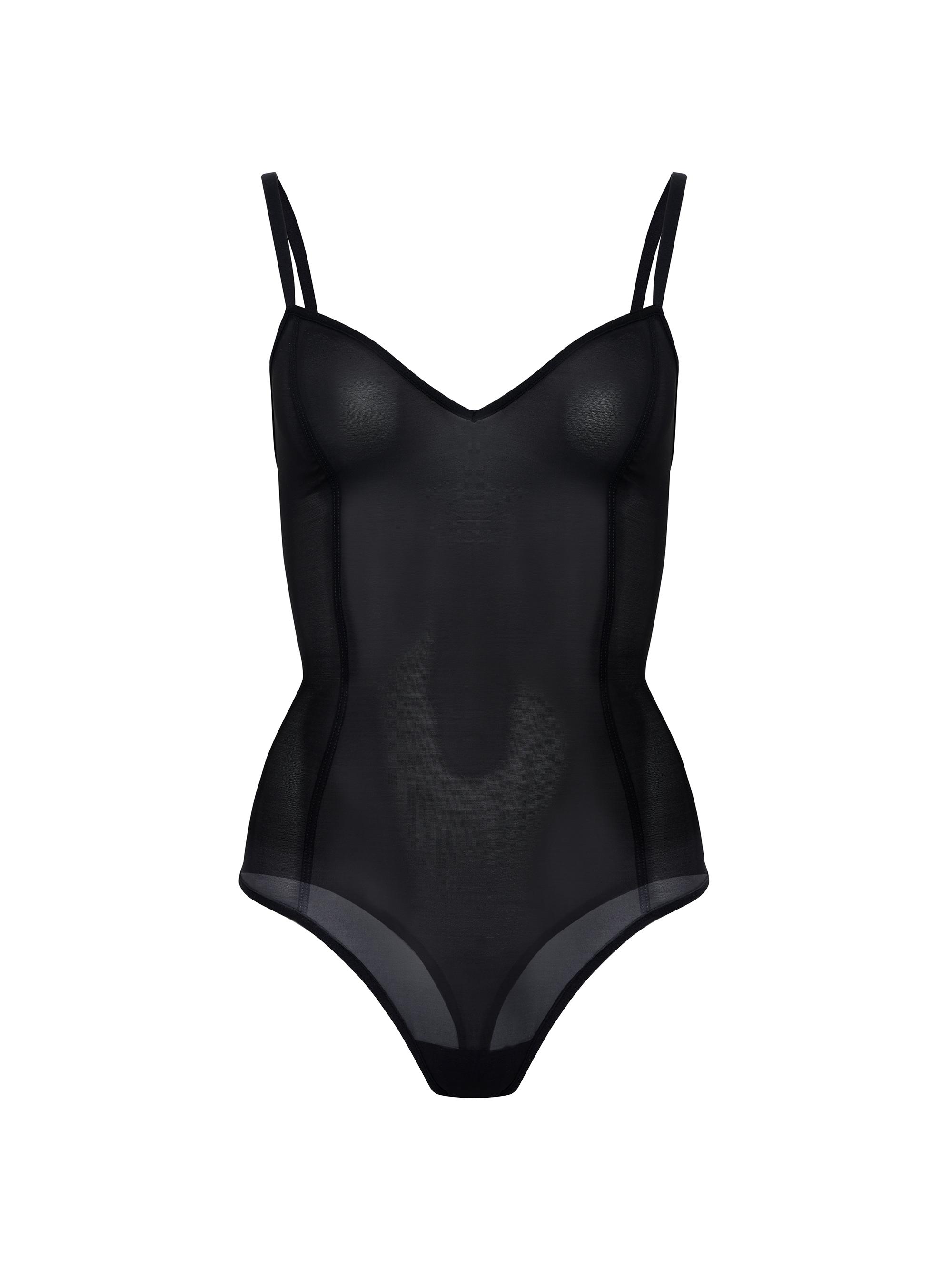 Item M6 Women's All Mesh Thong Bodysuit - White