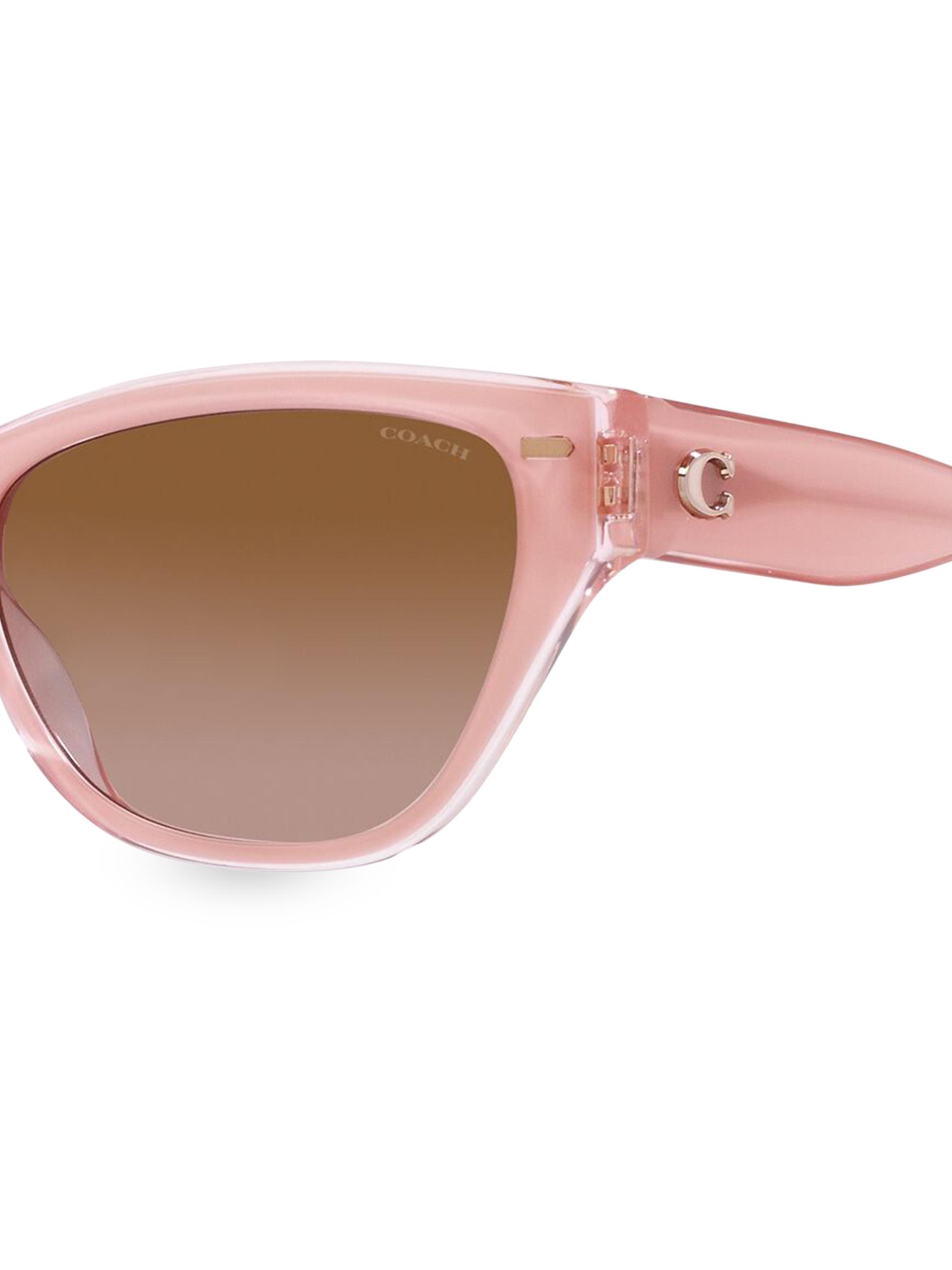 Coach Pink Cat-Eye Sunglasses Coach HC8370U CH570 M (54 - 17) with Brown lenses and Pink  main image 4