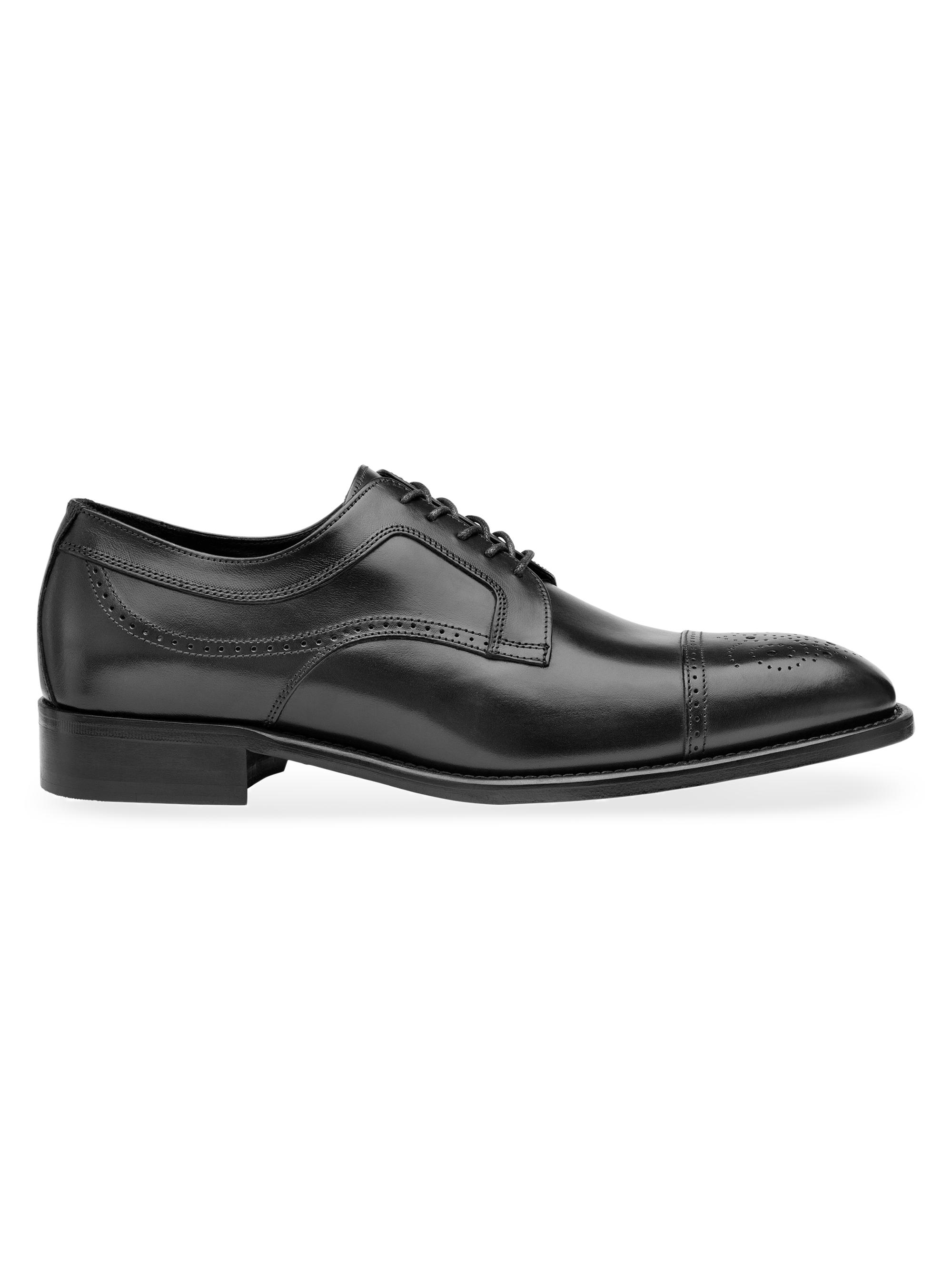 Johnston & Murphy Men's J & M Collection Ellsworth Leather Lace-Up Oxfords - Black