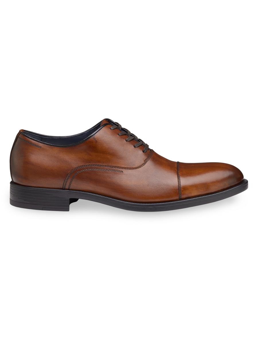 Johnston & Murphy J&M Collection Flynch Leather Cap-Toe