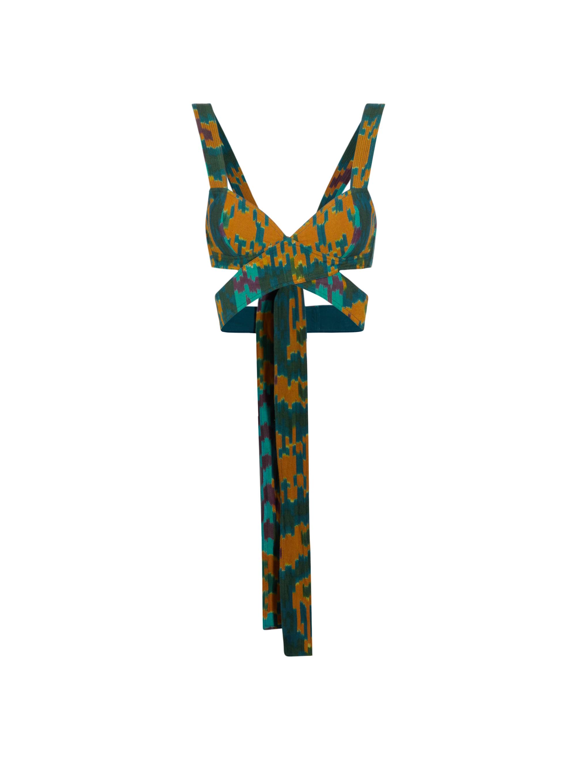 Ulla Johnson Women's Sita Cropped Wrap Top - Byzantine