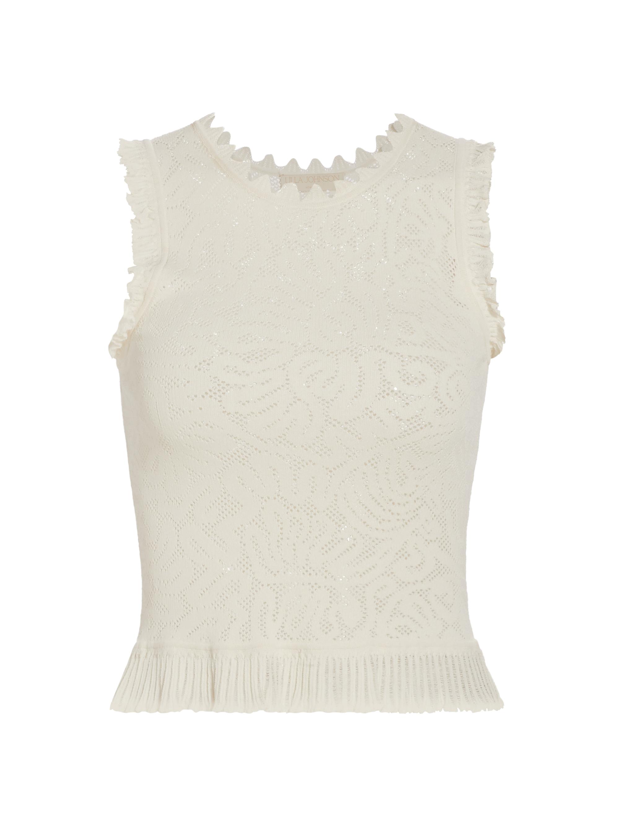 Ulla Johnson Women's Zoe Coral Knit Sleeveless Top - Alabaster