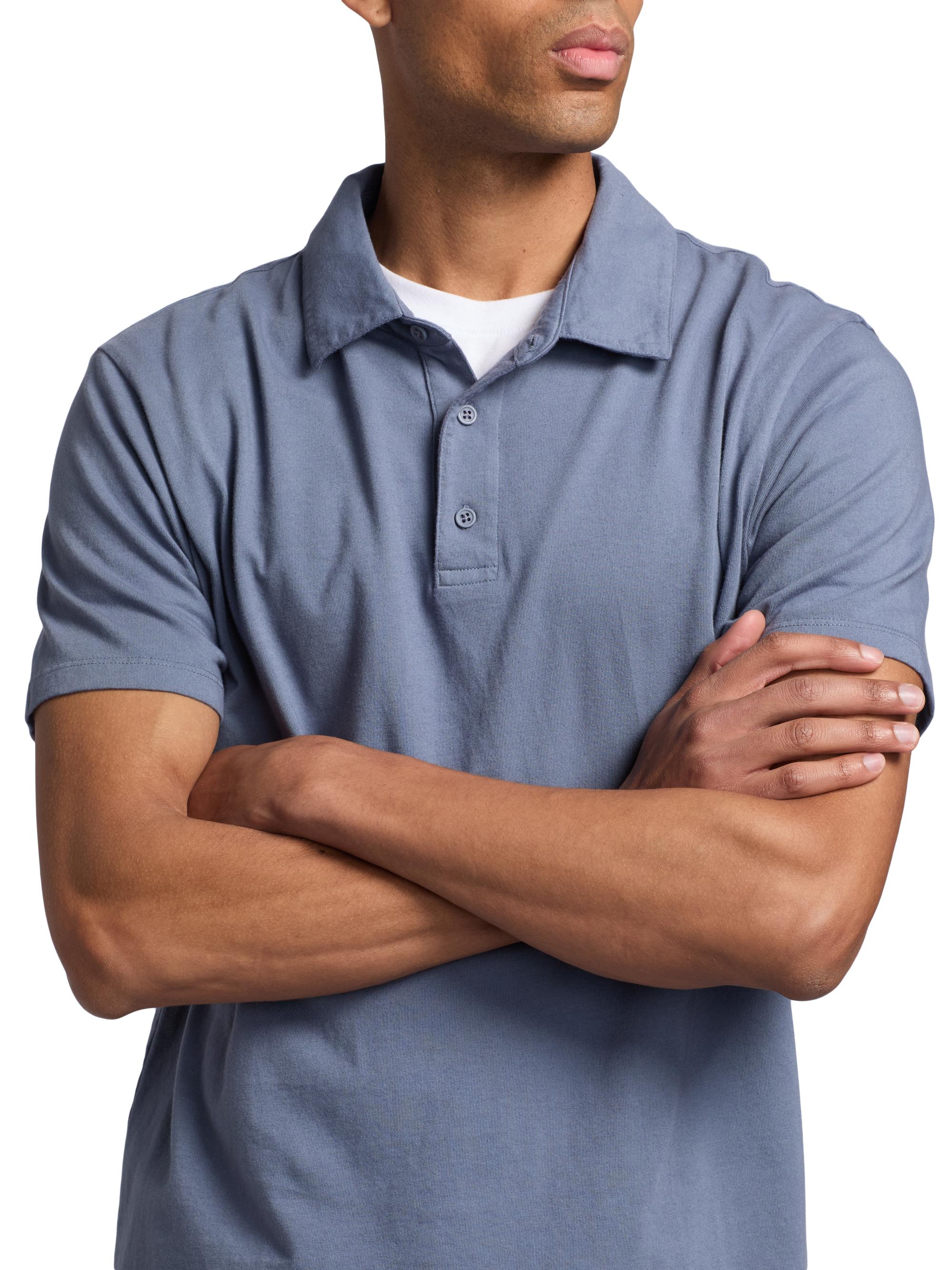 Vince Men's Garment-Dyed Polo Shirt - Washed Hawk Blue | Thumbnail 6