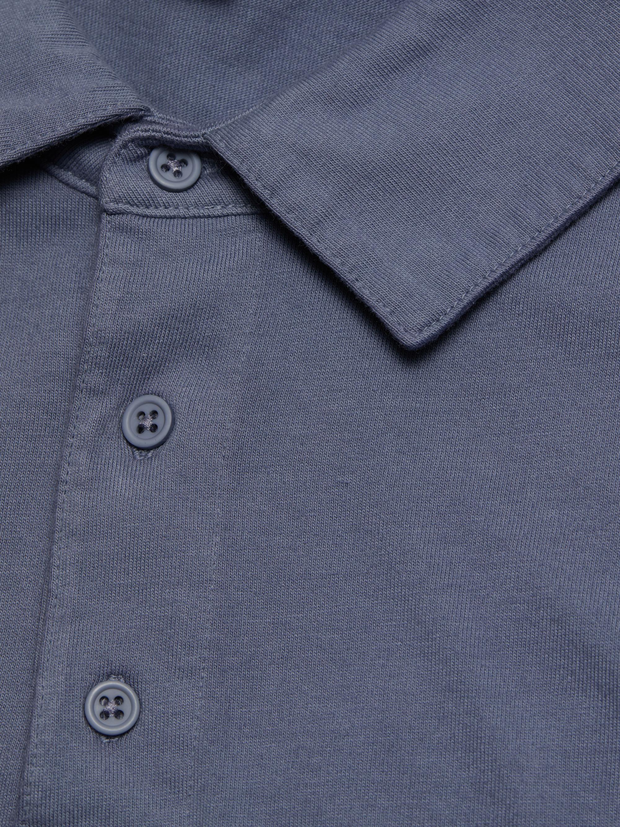 Vince Men's Garment-Dyed Polo Shirt - Washed Hawk Blue | Thumbnail 7