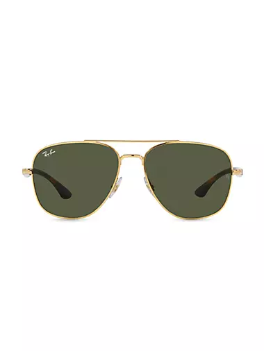 Men's Sunglasses Designer Fashion Oversized Square Gold Metal