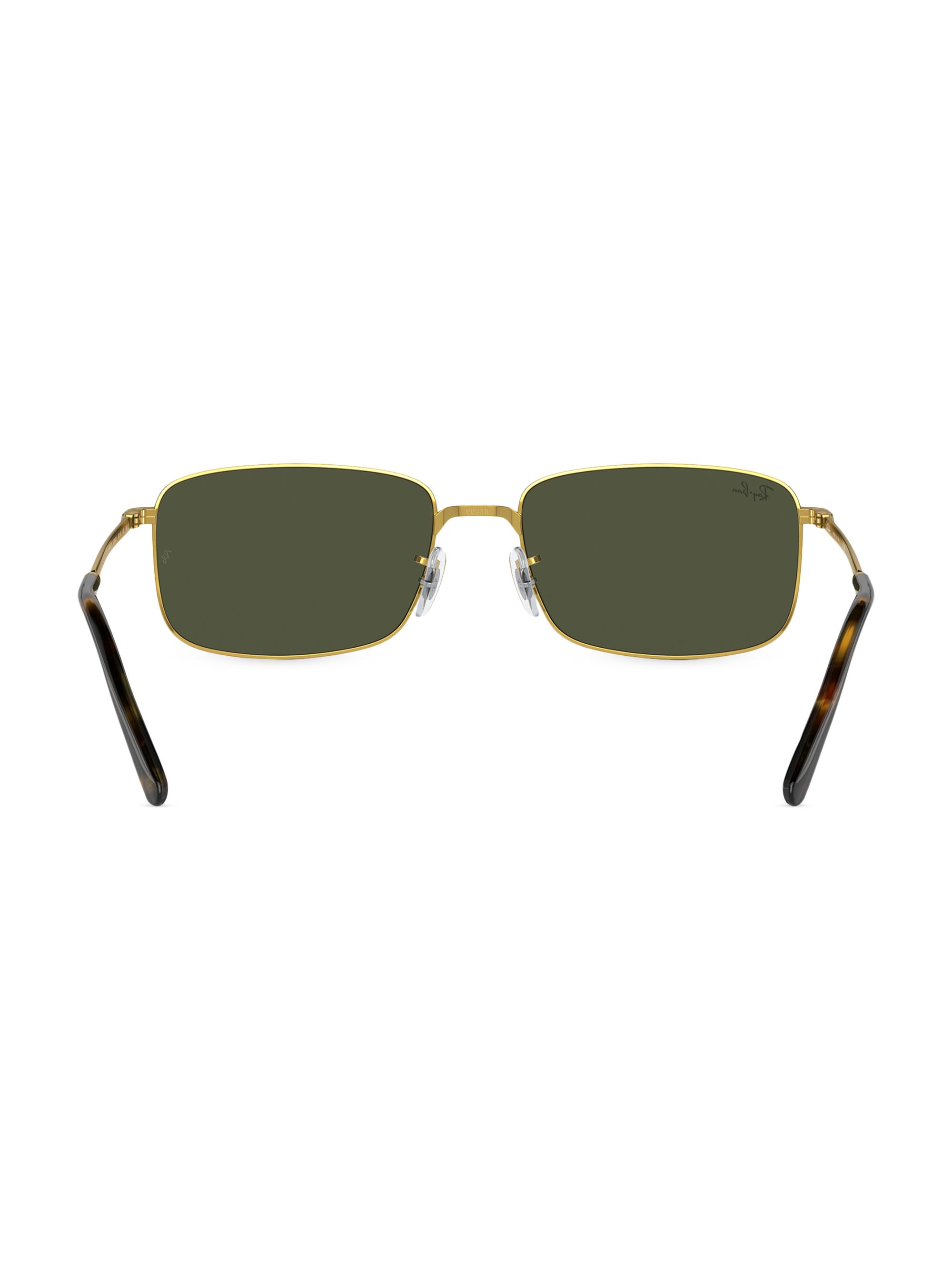 Ray-Ban RB3717 Metal Rectangular Sunglasses | Saks Fifth Avenue