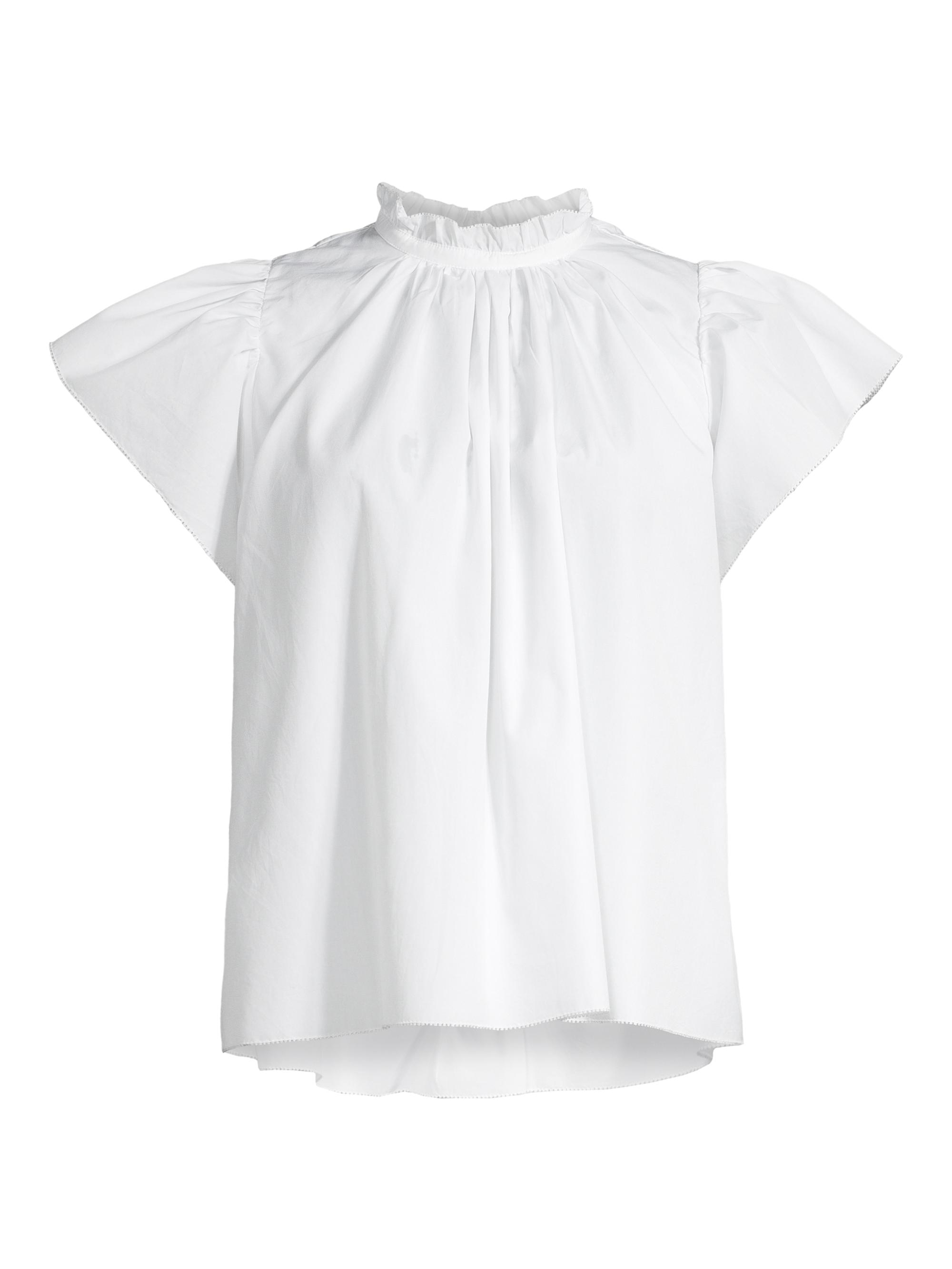 Birds of Paradis Women's Carla Highneck Blouse - White