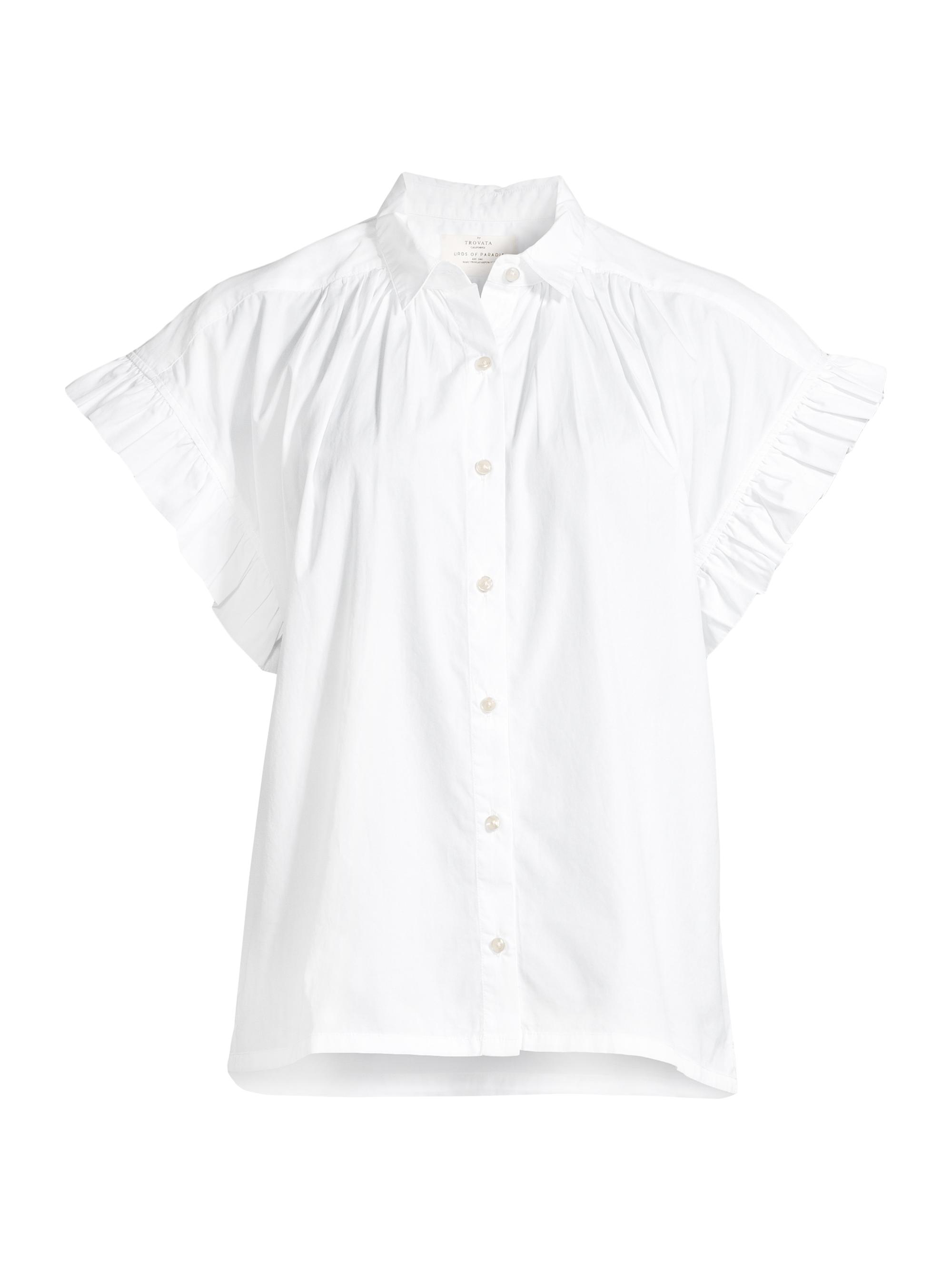 Birds of Paradis Women's Marianne Ruffle Shirt - White