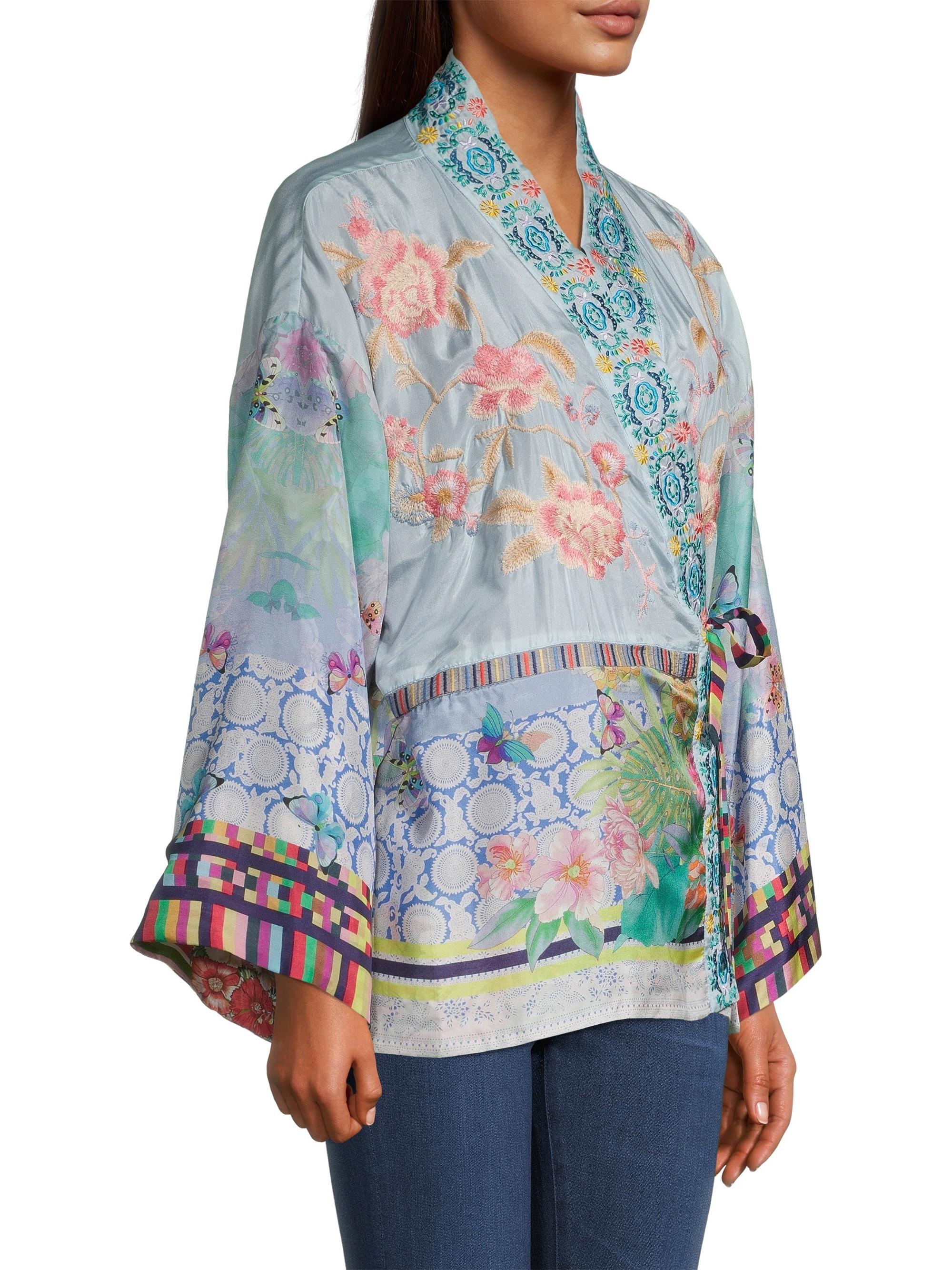 Johnny Was Teagan Reversible Silk Kimono | Saks Fifth Avenue