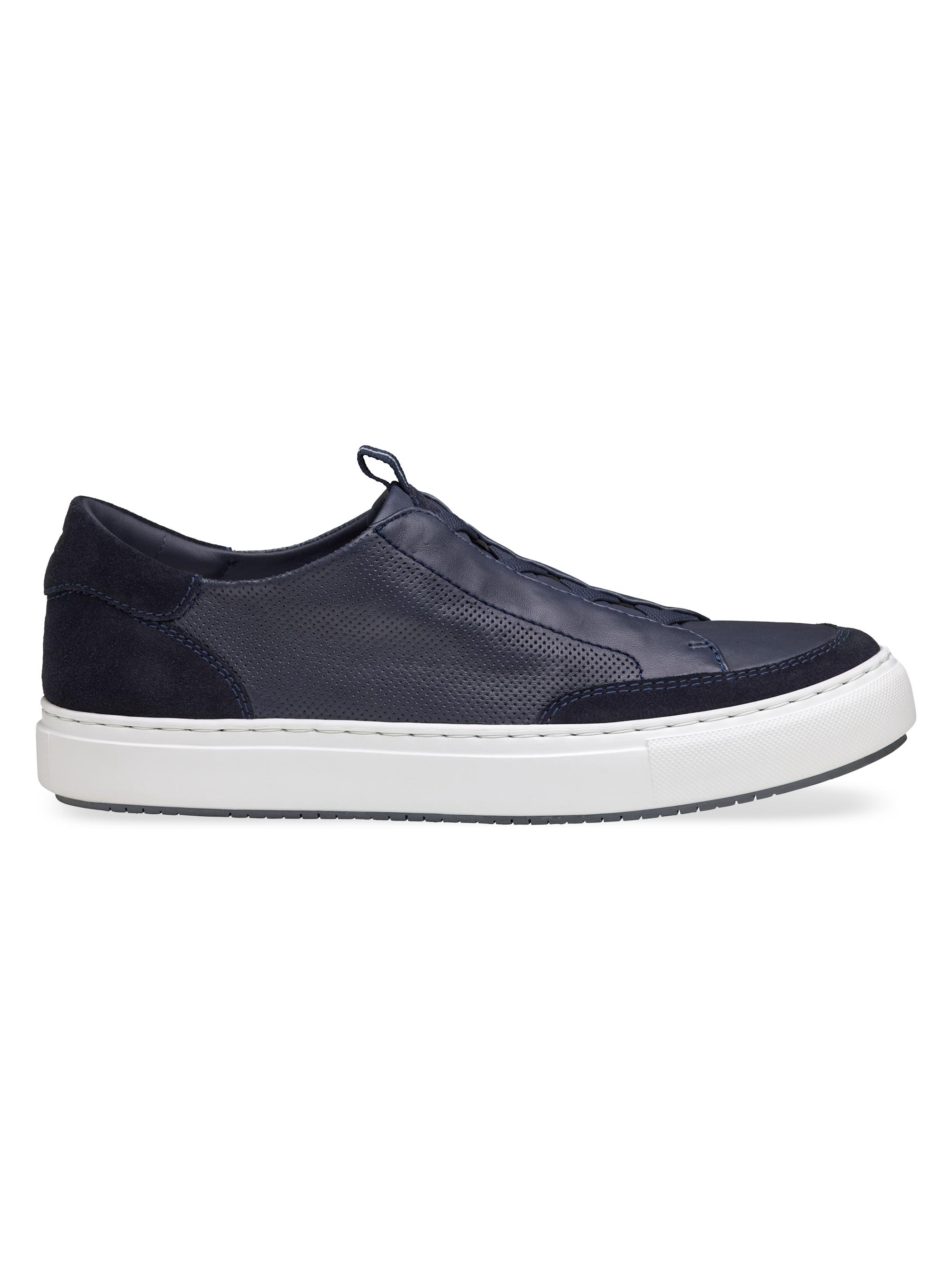 Johnston & Murphy Men's J & M Collection Anson Leather Sneakers - Navy Suede
