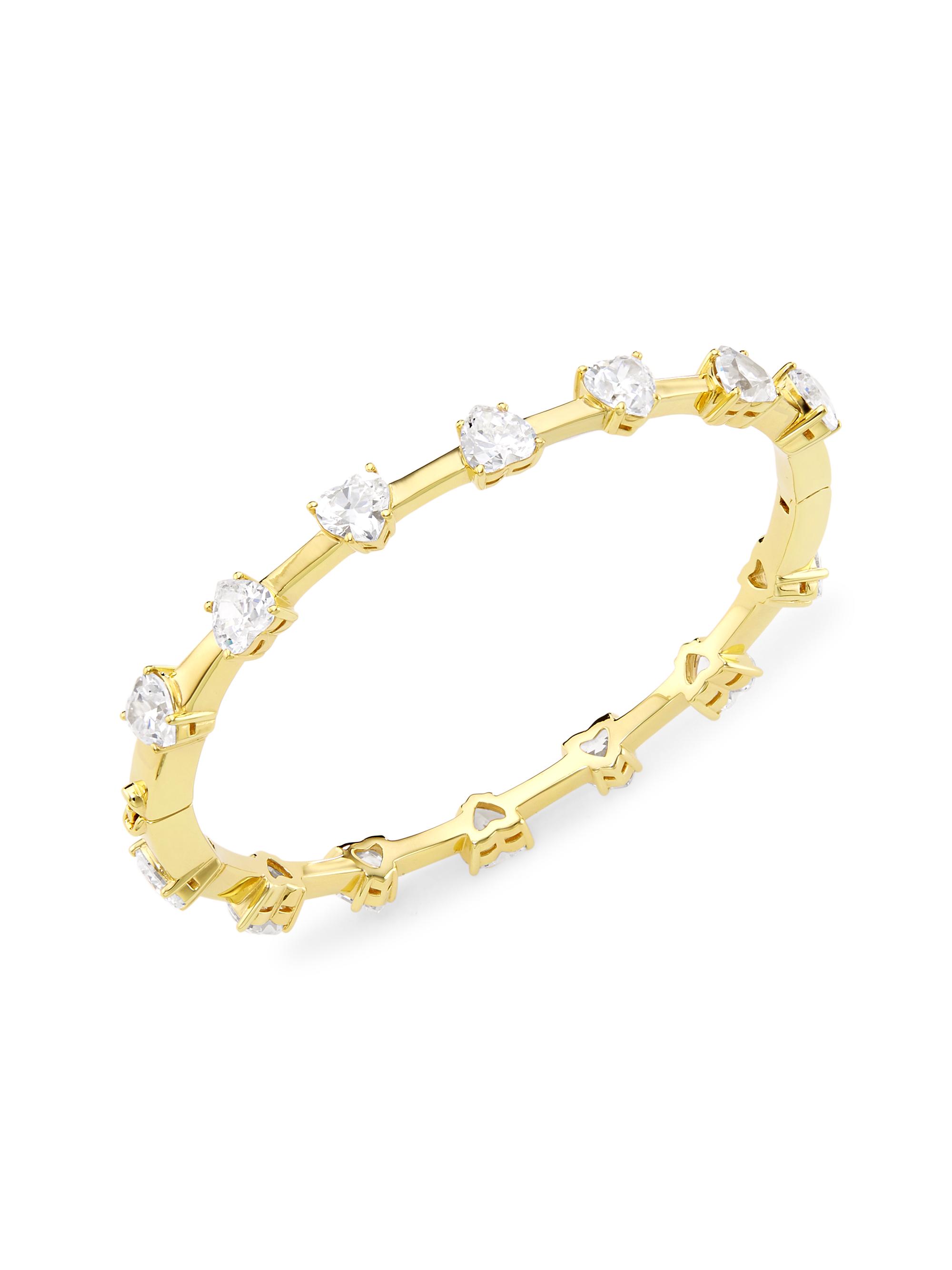 Adriana Orsini Women's Real Love 18K-Gold-Plated & Cubic Zirconia Heart Bangle - Gold