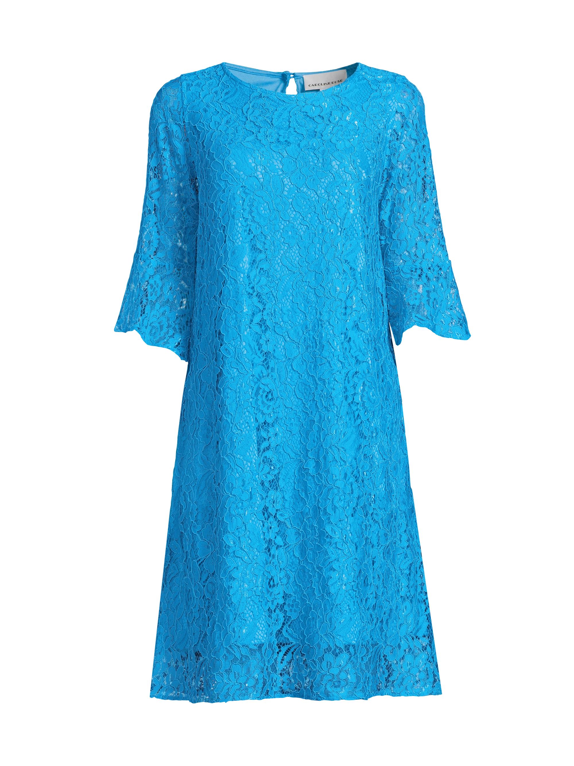 Caroline Rose Women's Flora Lace Julia Dress - Turquoise