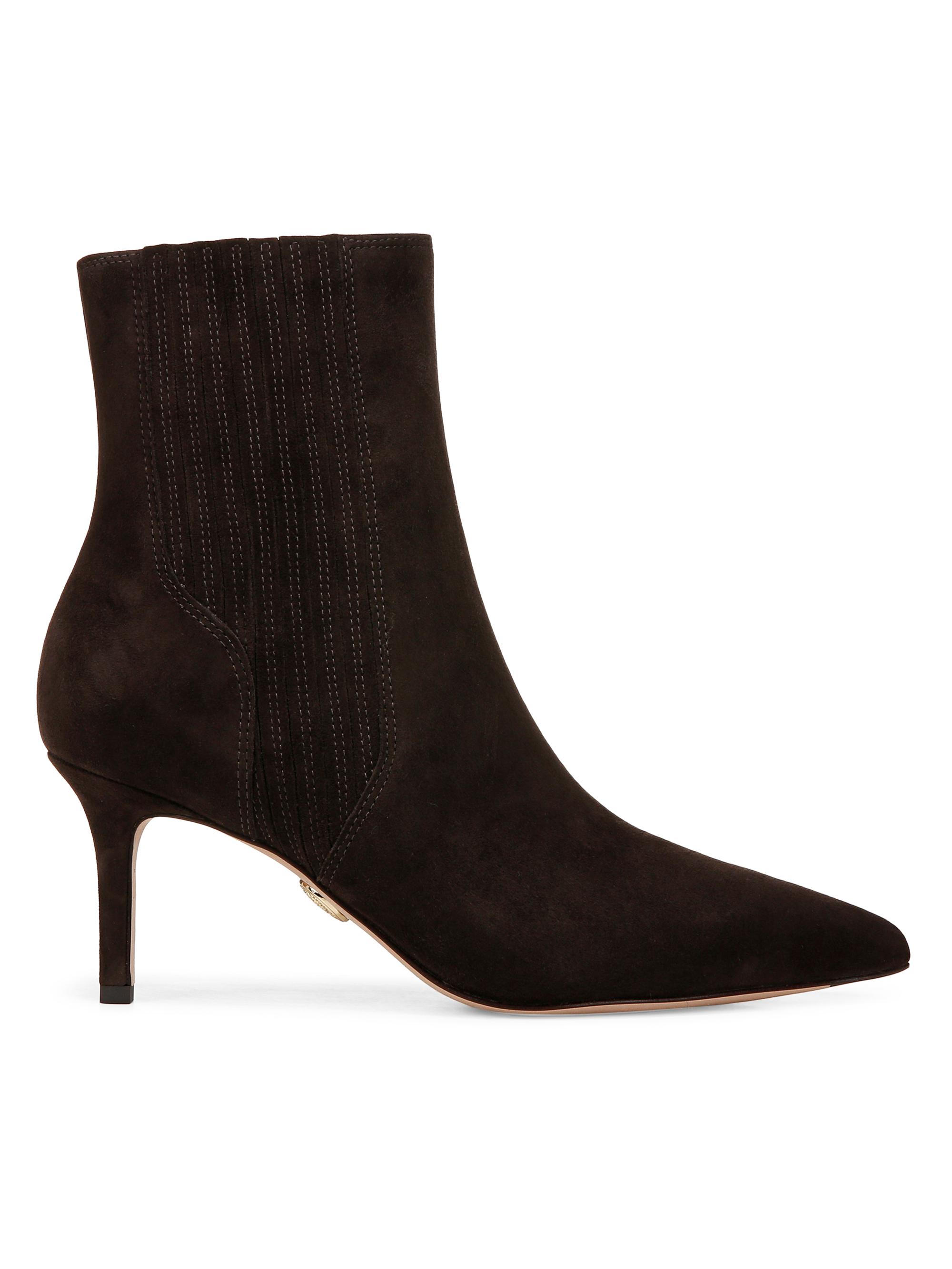 Veronica Beard Women's Lisa 70MM Suede Ankle Boots - Espresso