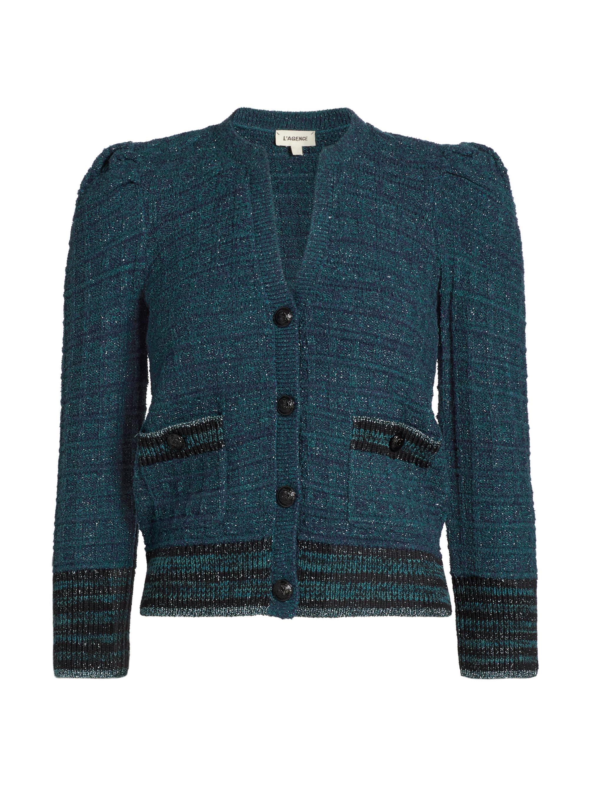 L'AGENCE Jenni Waffle-Knit Cardigan | Saks Fifth Avenue