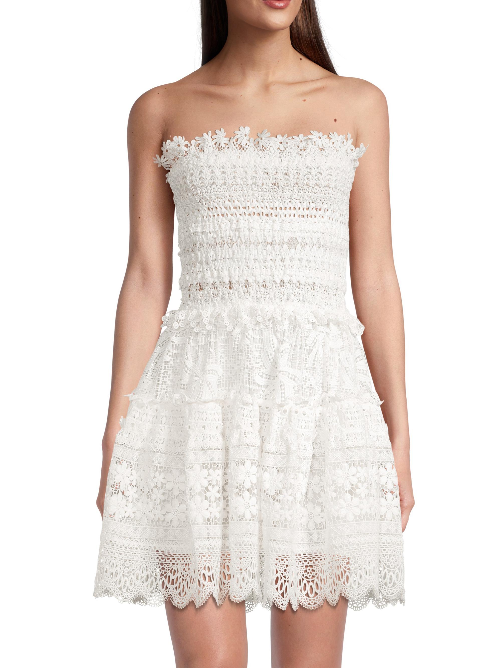 Shop Waimari Vallarta Lace Minidress | Saks Fifth Avenue 