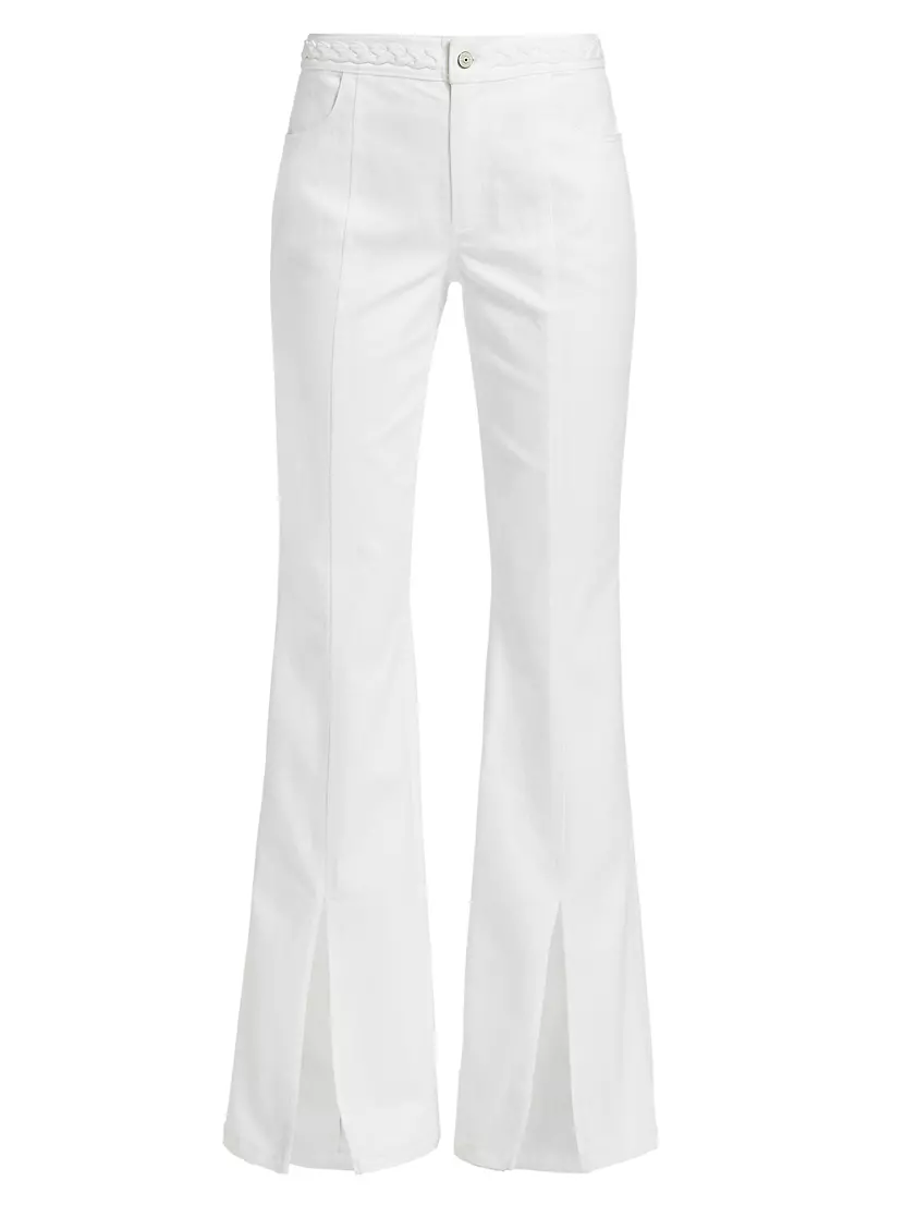 White Fringe High Waist Pants – The Black Pearl Boutique