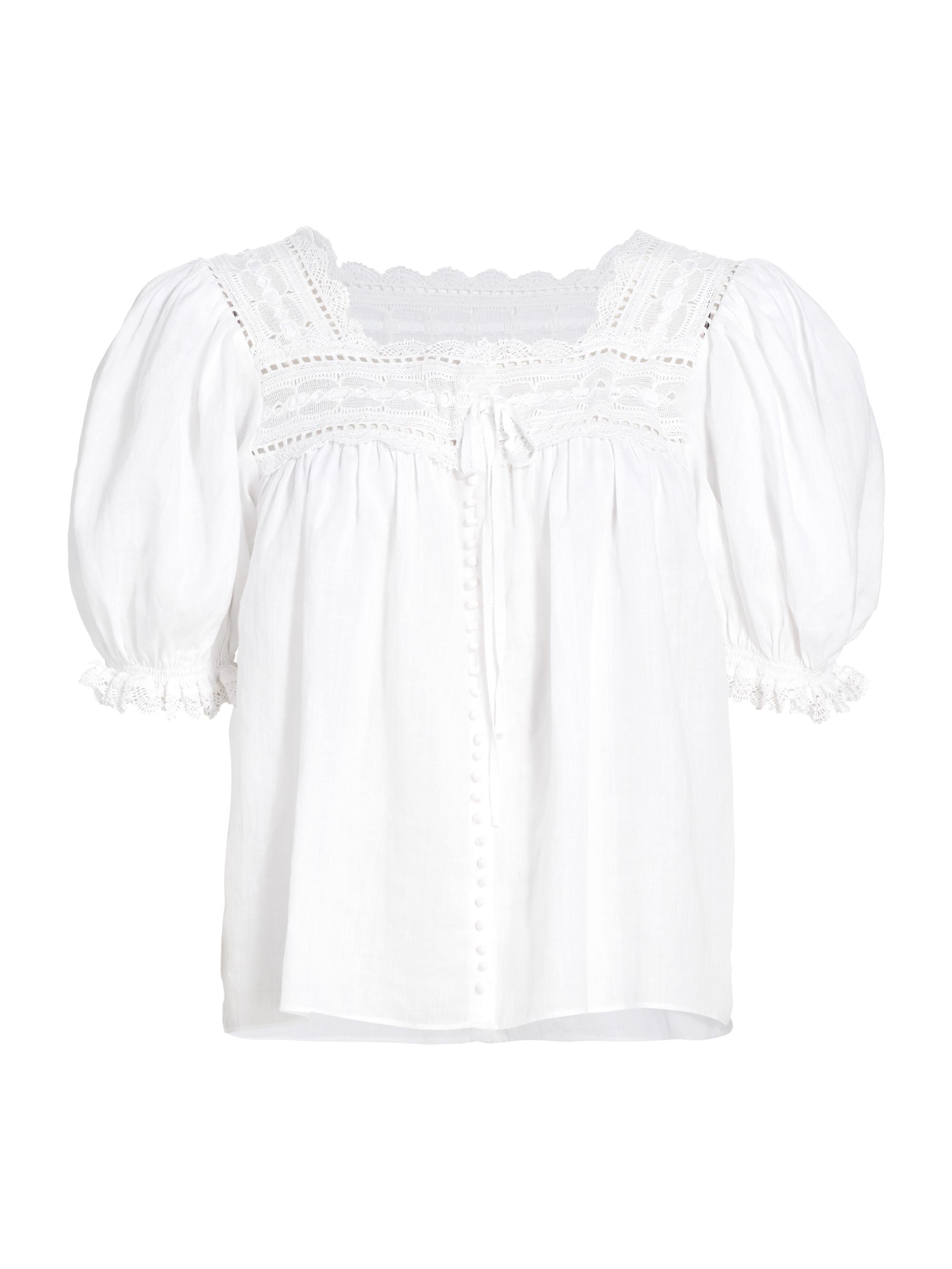 DÔEN Anneth Puff-Sleeve Top | Saks Fifth Avenue