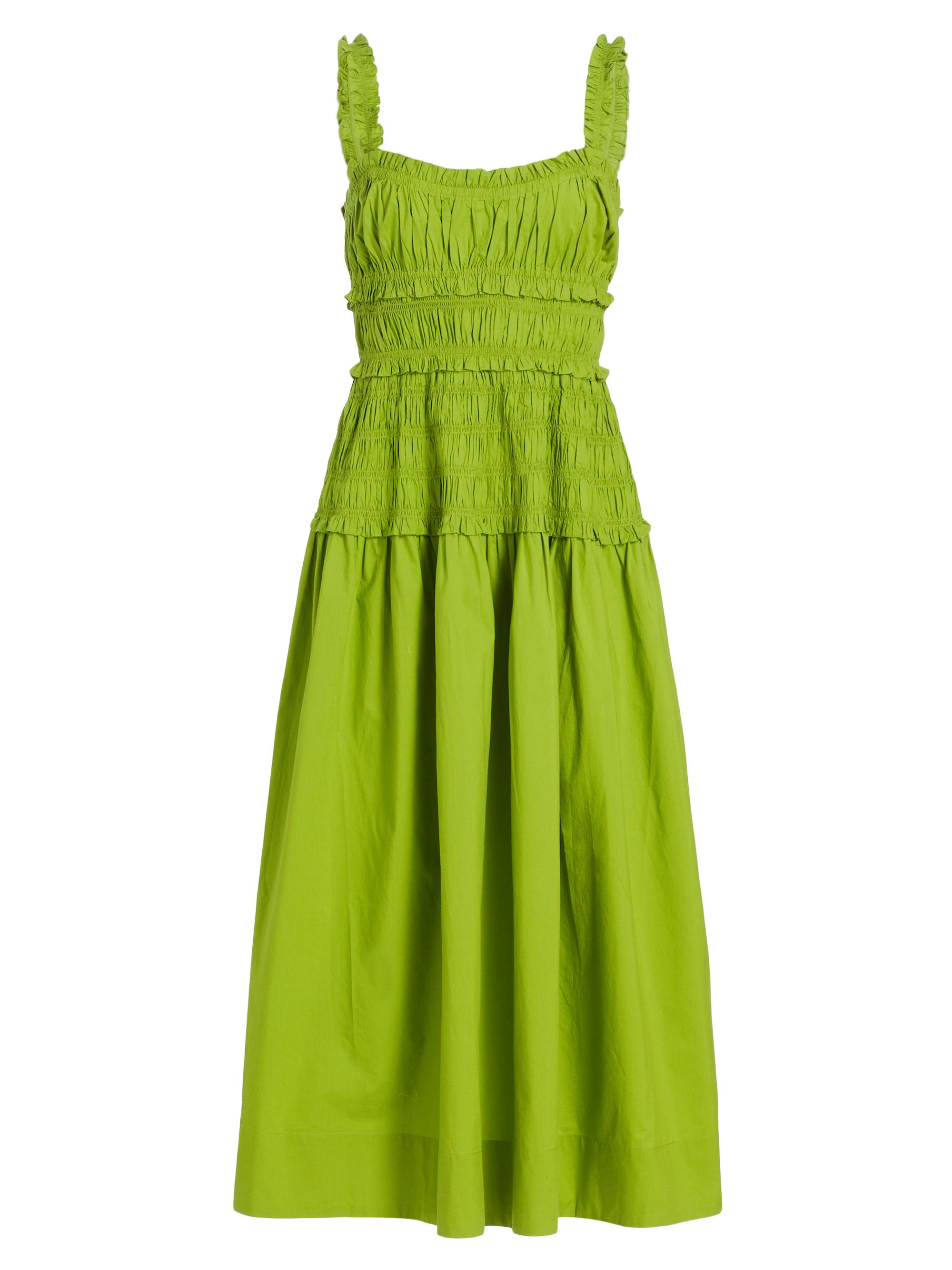 doen marianne dress green Marianne Smocked Midi-Dress – Petite Chérie main image 0