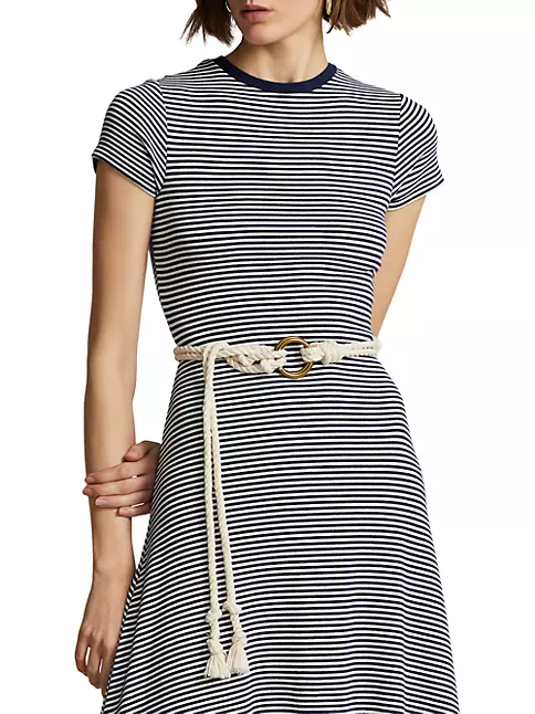 Tory Burch Pocket Stripe T-Shirt Dress