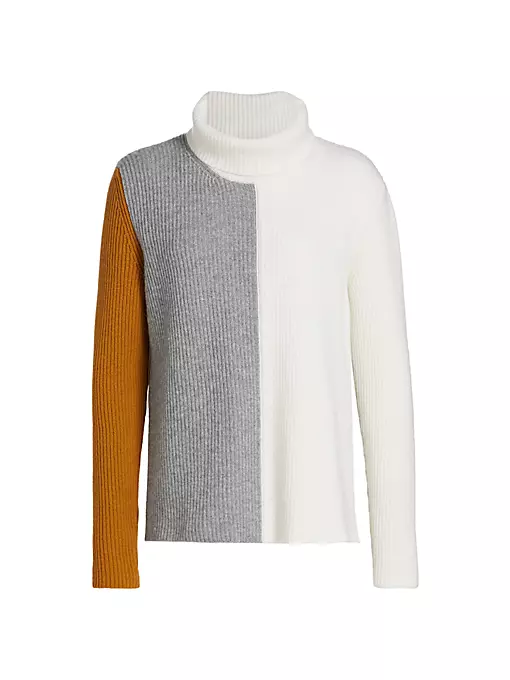 Saks Fifth Avenue - ​COLLECTION Colorblocked Turtleneck Sweater