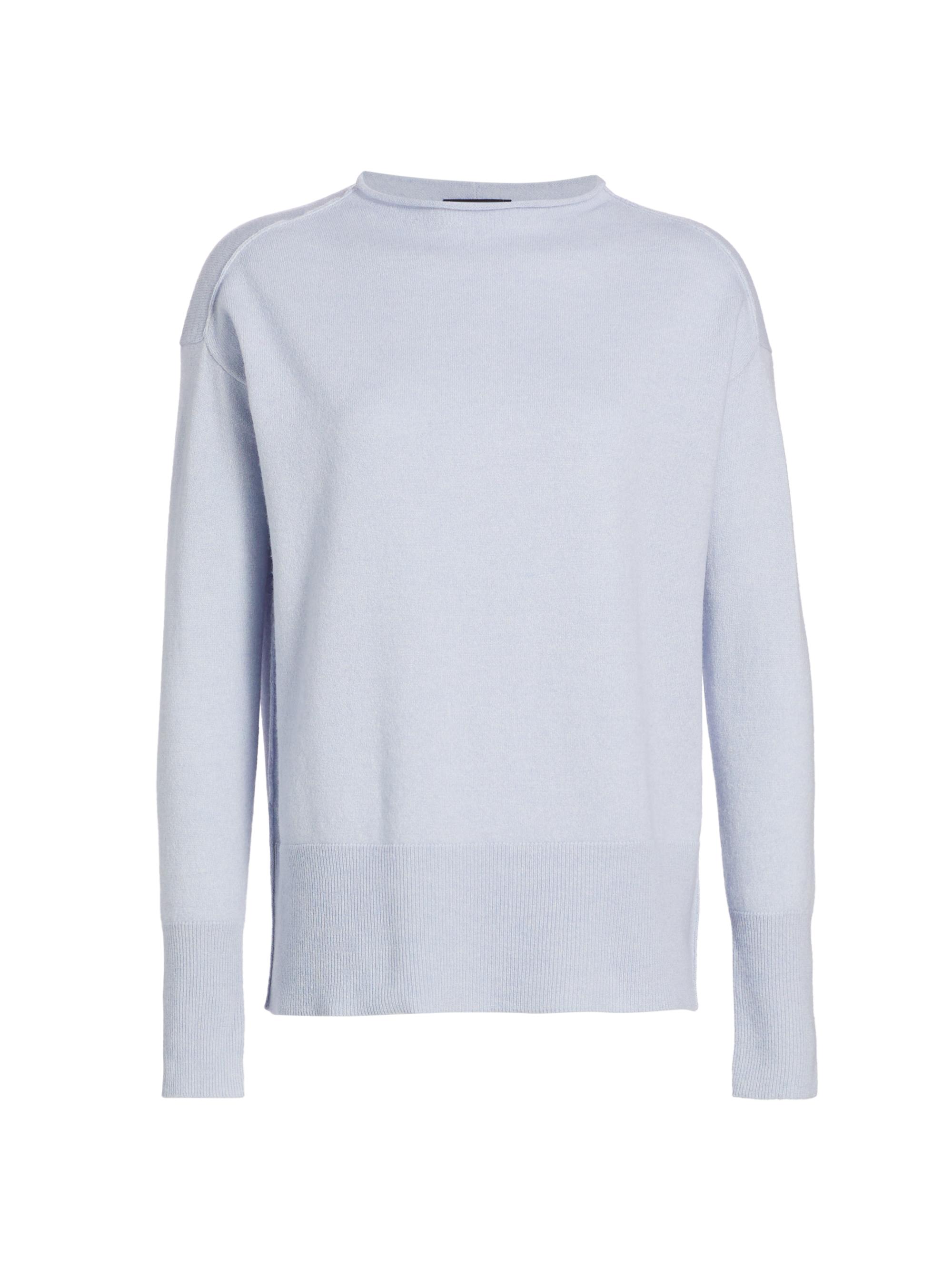 Saks Fifth Avenue Women's COLLECTION Rolled Crewneck Sweater - Clear Sky