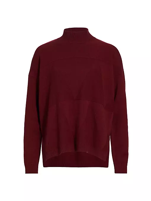 Saks Fifth Avenue - Triangle Stitch Wool-Blend Turtleneck Sweater
