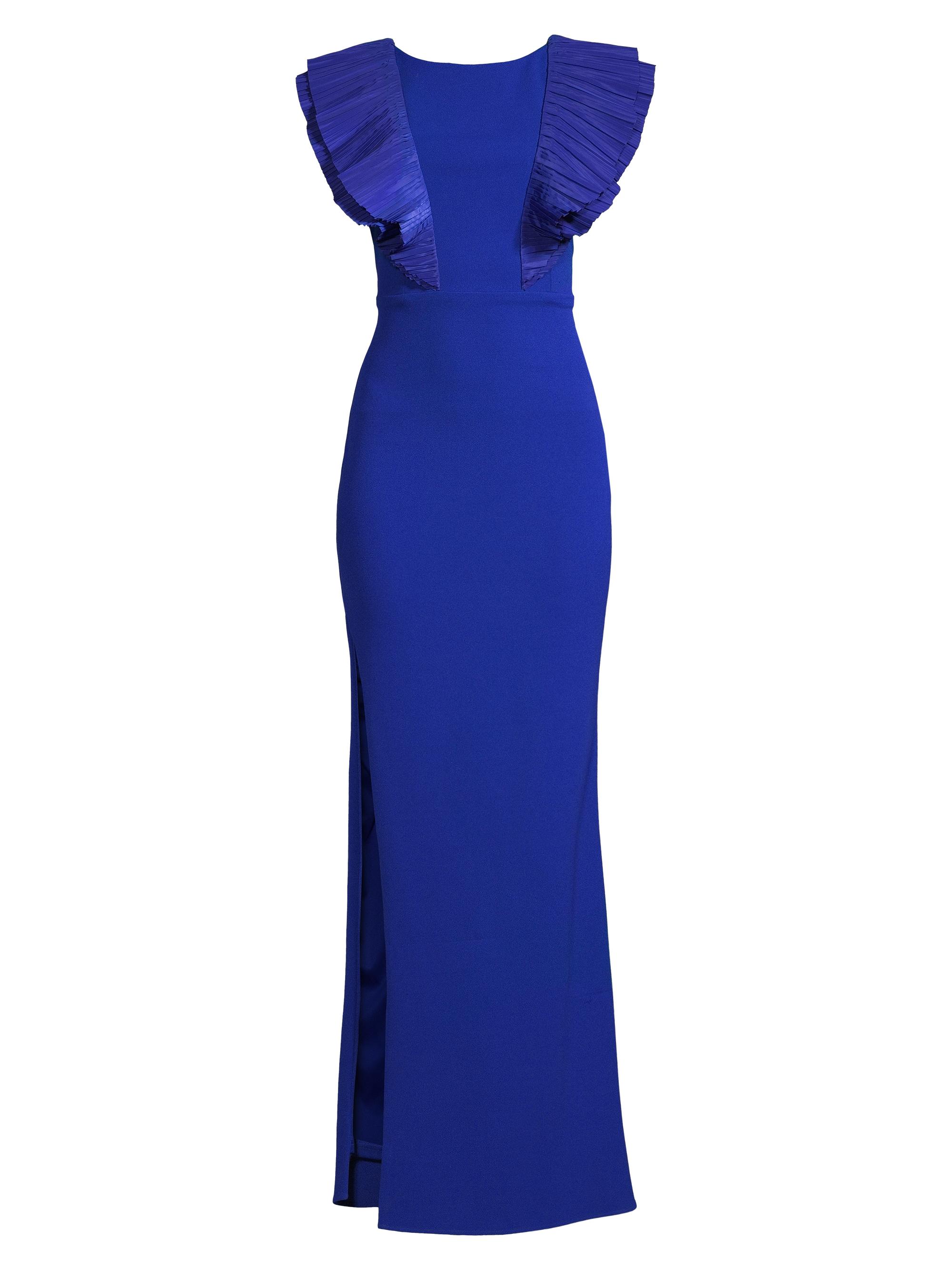 One33 Social Women's Ruffled Flutter-Sleeve Gown - Indigo