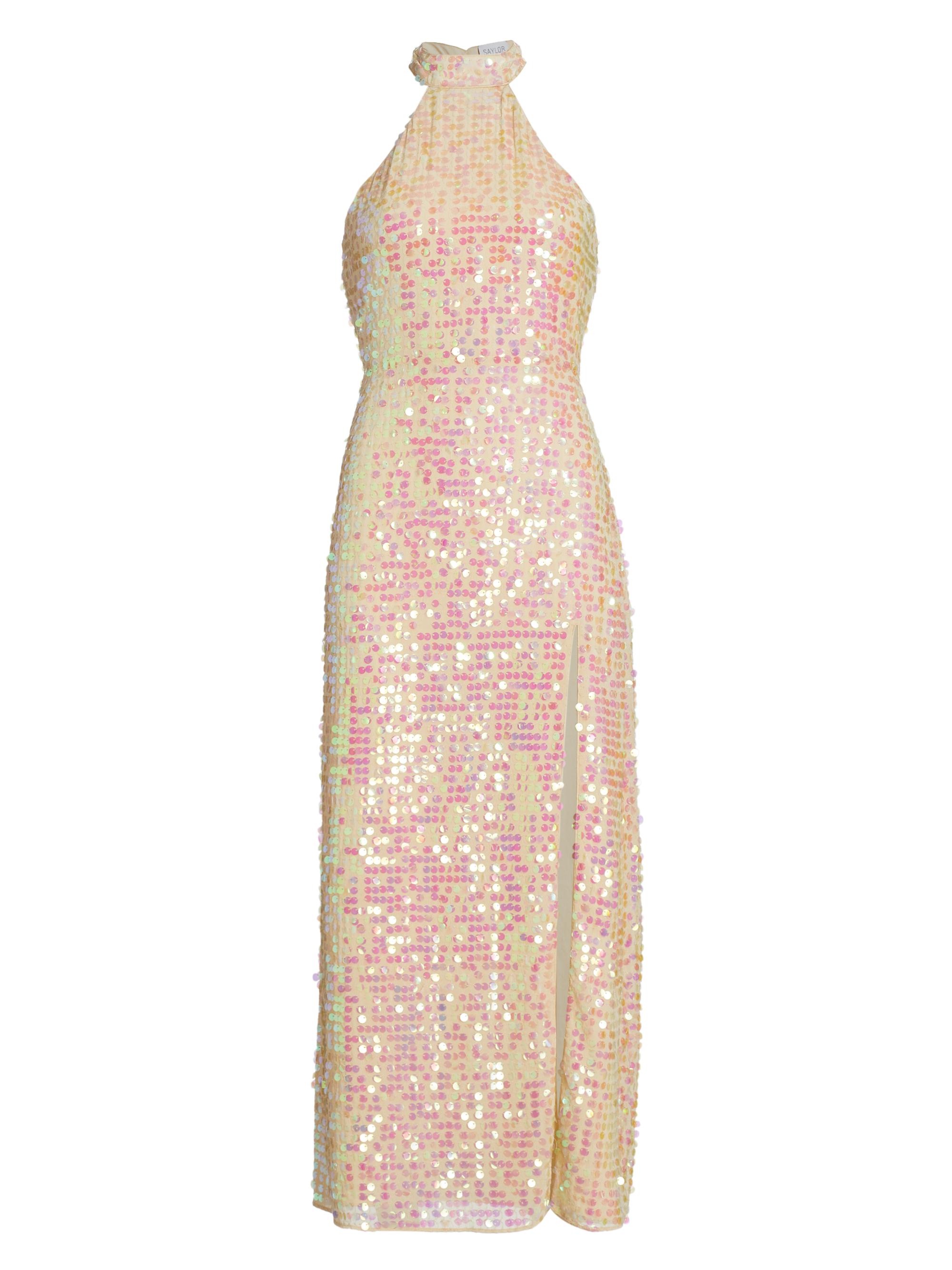 L'AGENCE Sachi Shell-Print Maxi Dress | Saks Fifth Avenue