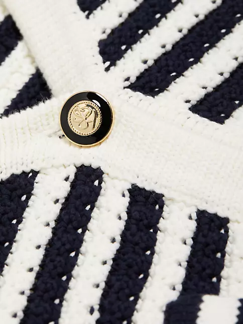 Gamden Striped Cotton Cardigan