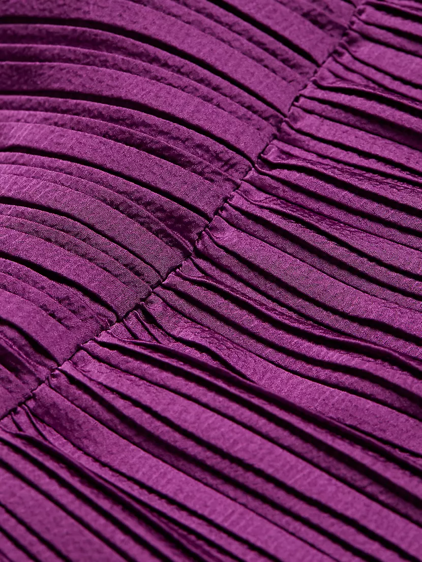 Ba&Sh Women's Wasta Pleated Satin Maxi Dress Purple