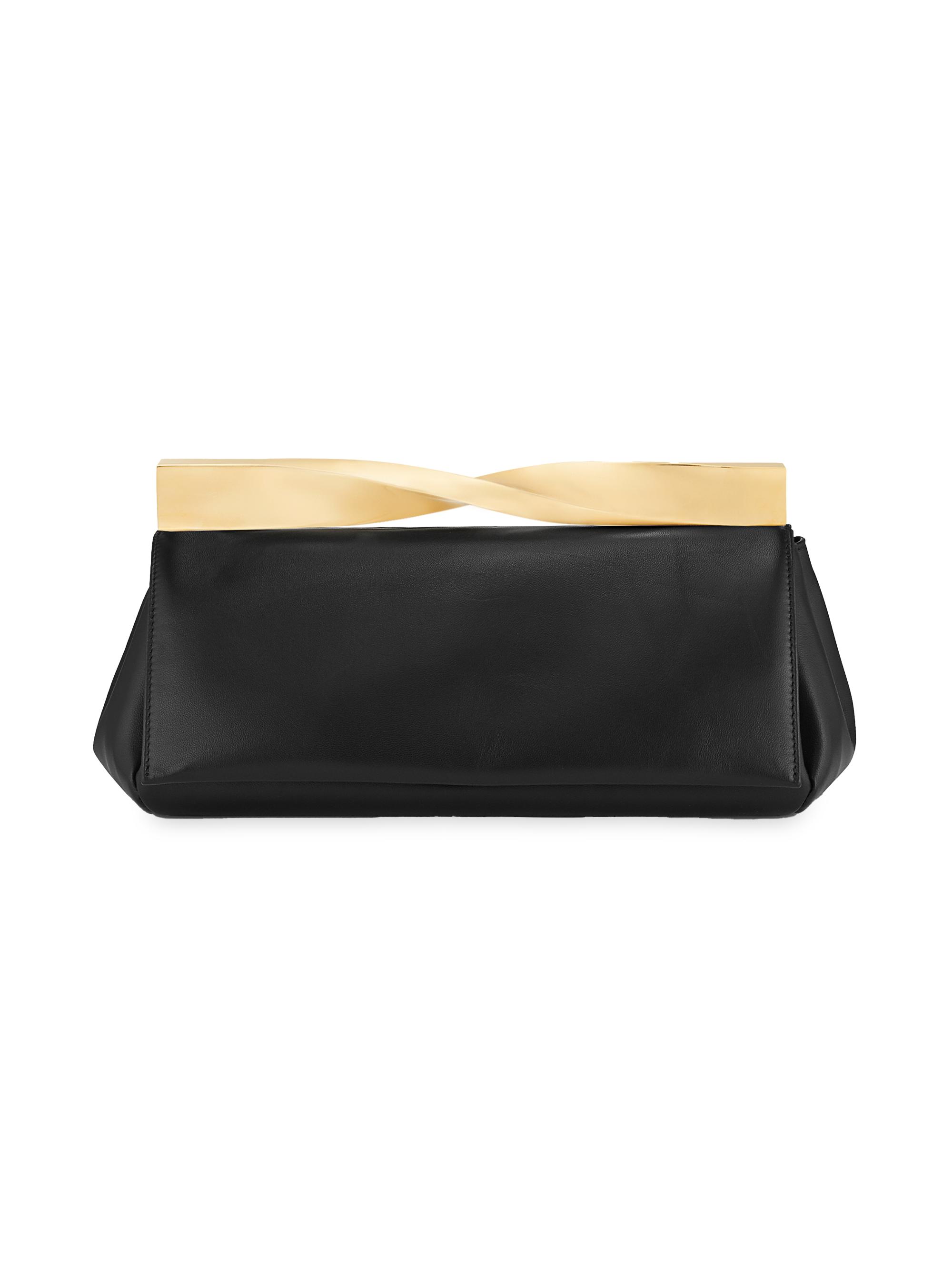Khaite Aimee Envelope Pleat Calf Hair Clutch | Saks Fifth Avenue