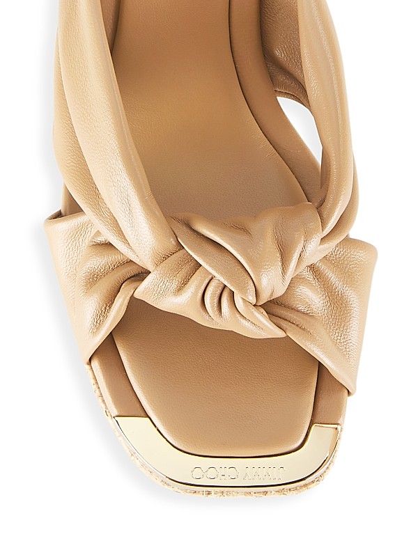Shop Jimmy Choo Avenue 110MM Leather Wedge Sandals | Saks Shop Jimmy Choo Avenue 110MM Leather Wedge Sandals | Saks