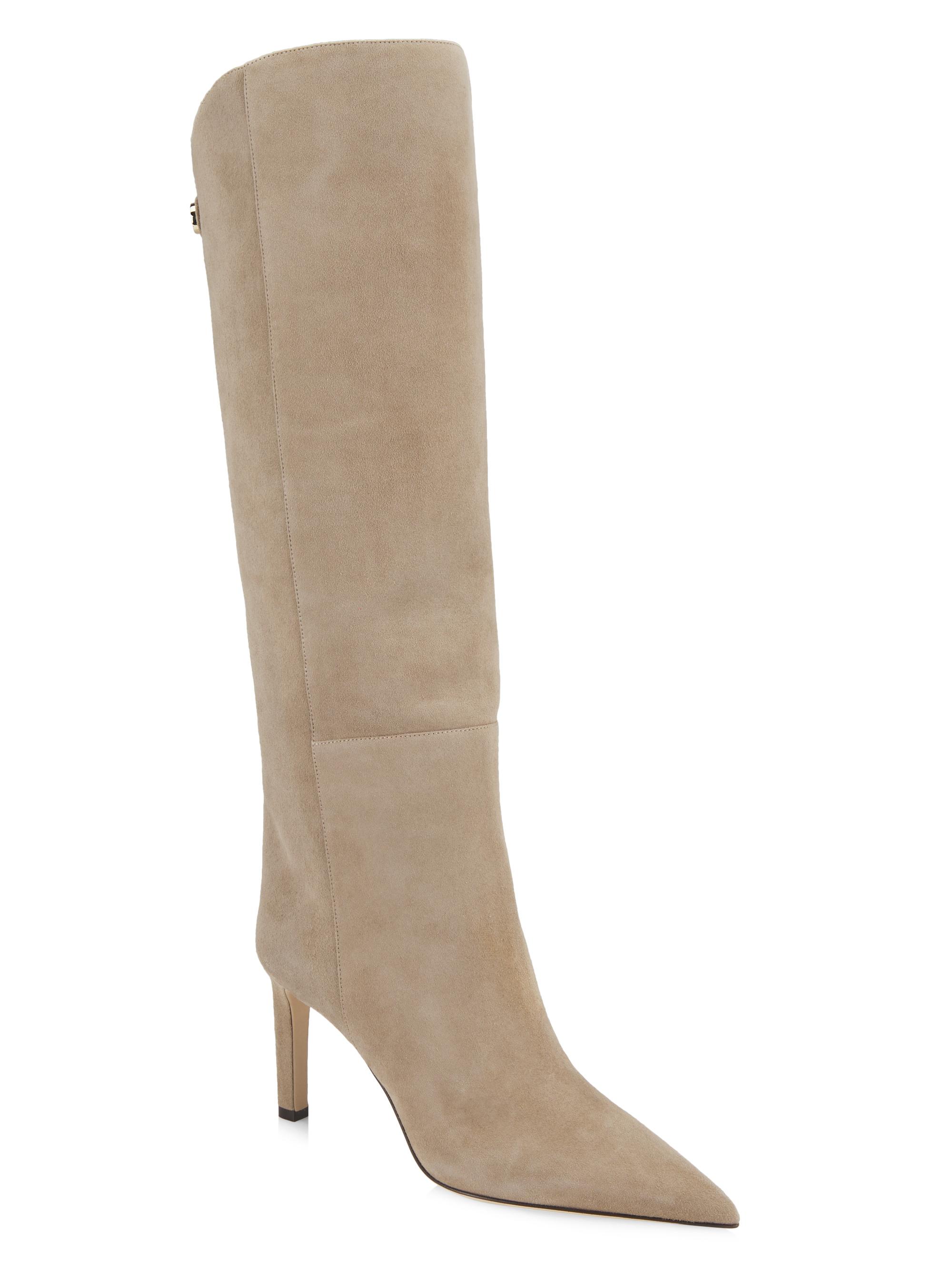 Jimmy Choo Alizze 85MM Suede Knee-High Boots | Saks Fifth Avenue