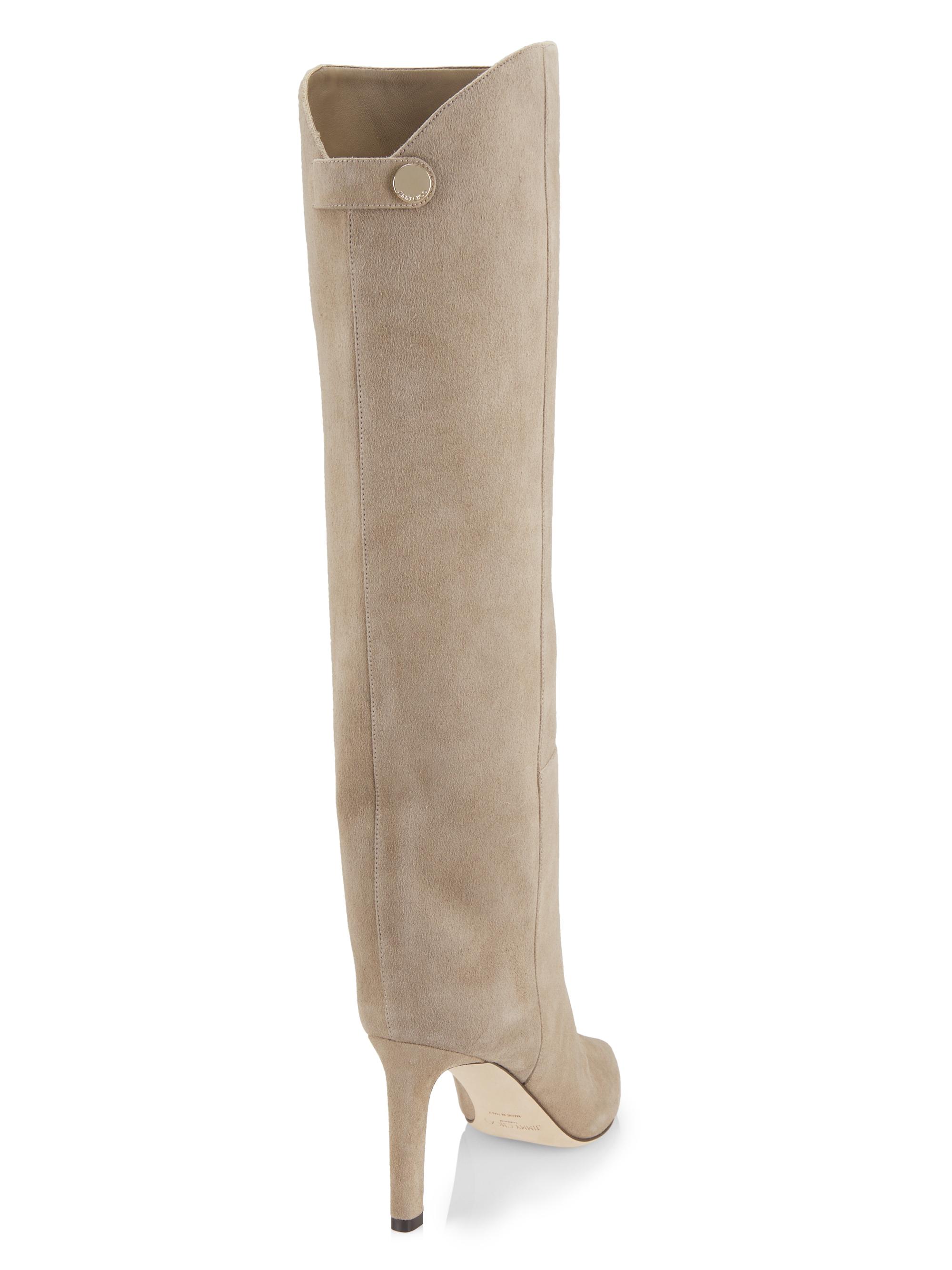 Jimmy Choo Alizze 85MM Suede Knee-High Boots | Saks Fifth Avenue