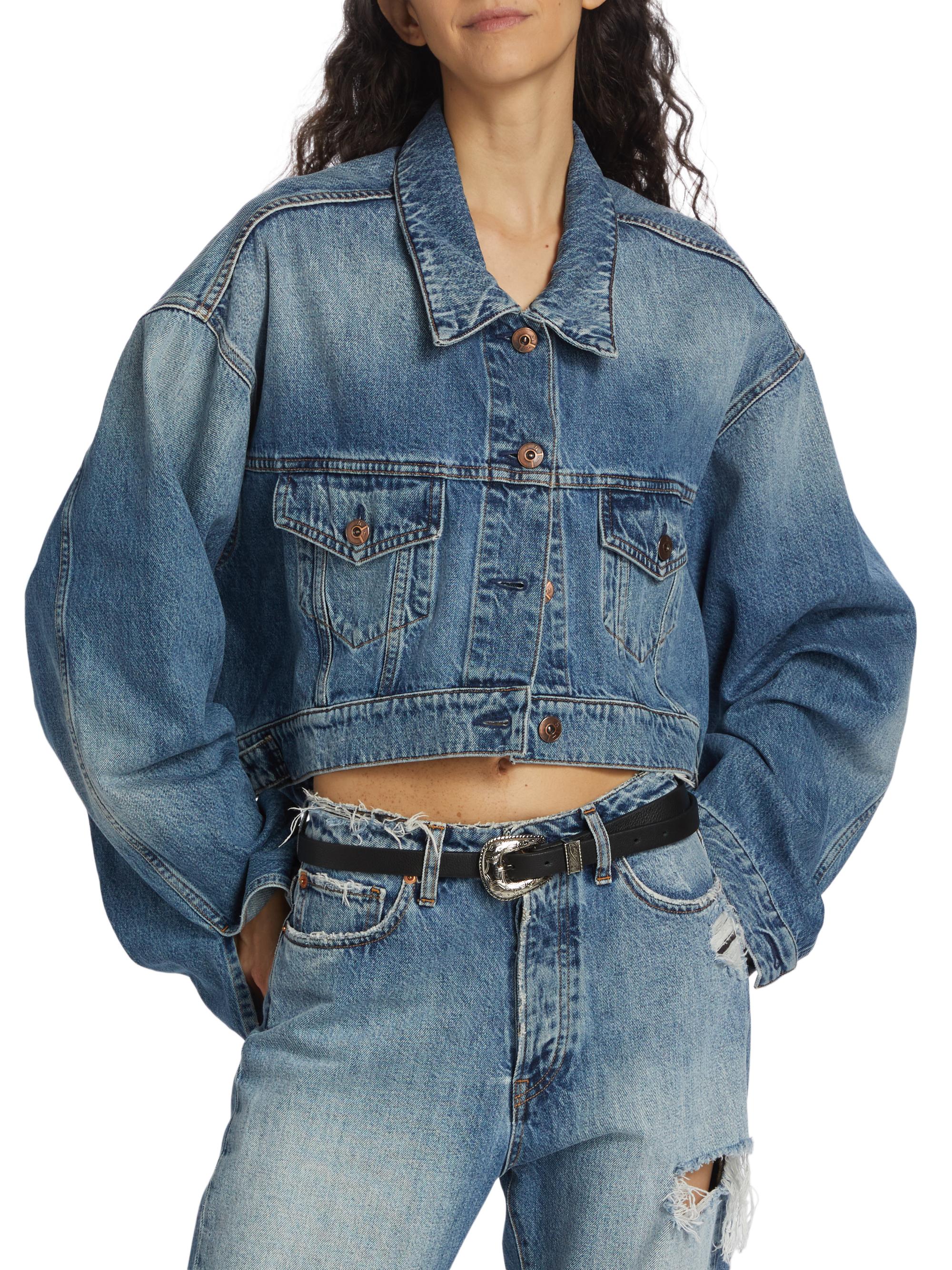 3x1 Gina Cropped Jean Jacket | Saks Fifth Avenue