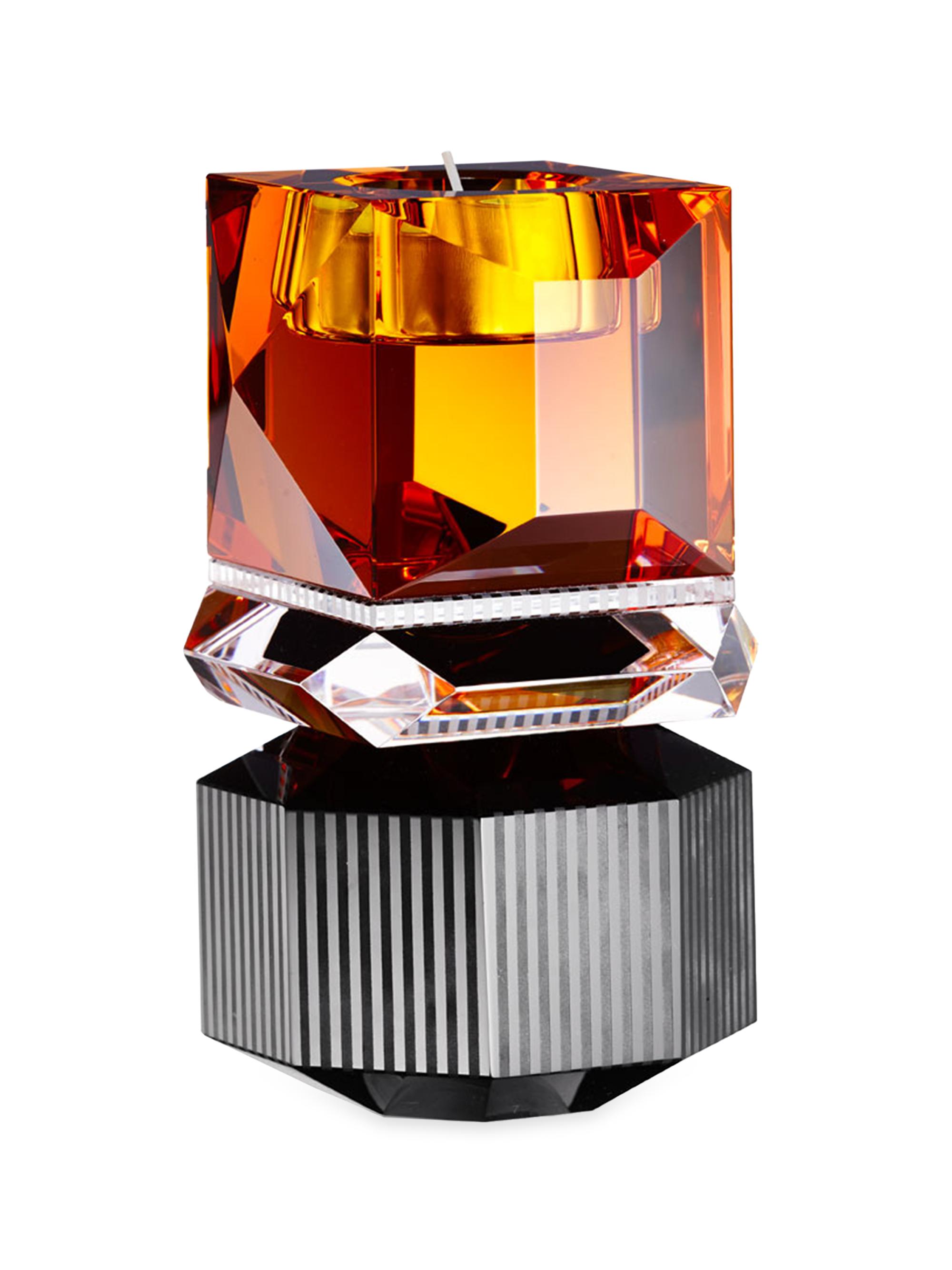 Reflections Copenhagen Dakota Crystal Tealight Holder - Amber