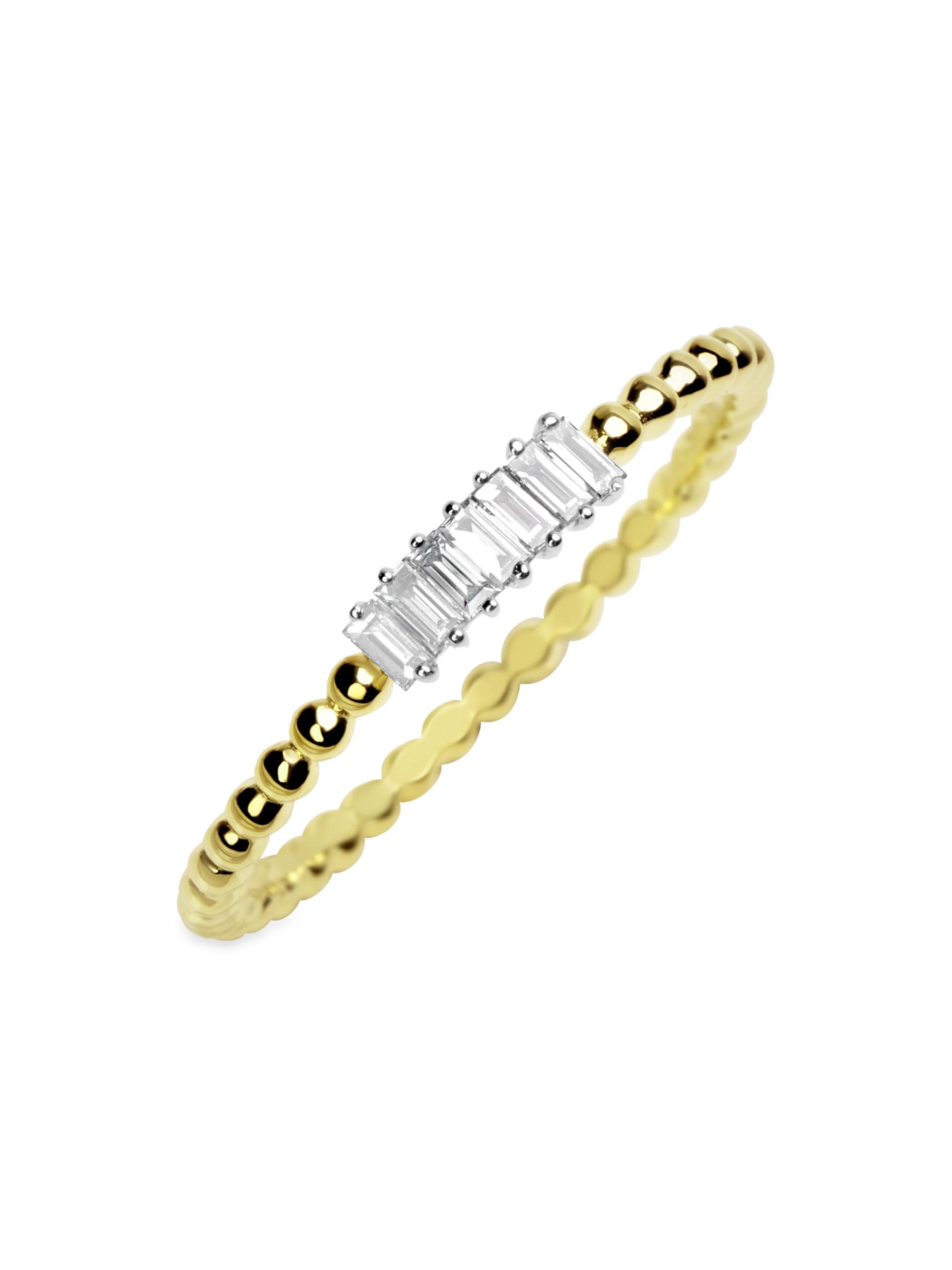 Meira T Women's 14K Gold & Diamond Stacking Ring - Gold