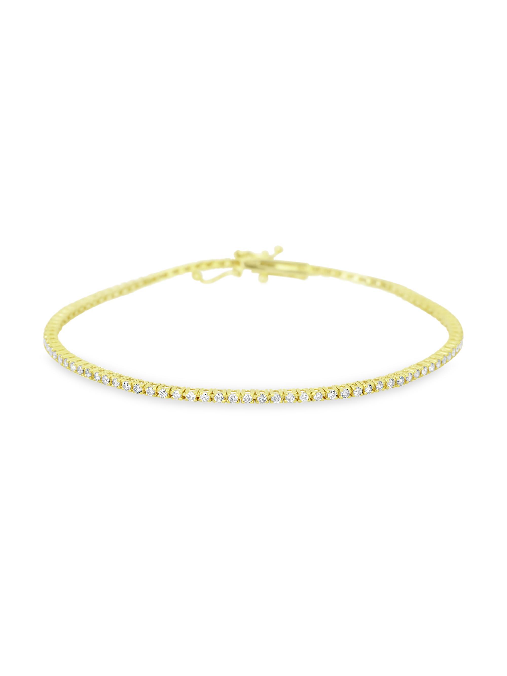 Meira T Women's 14K Yellow Gold & 1.00 TCW Diamond Tennis Bracelet - Yellow Gold