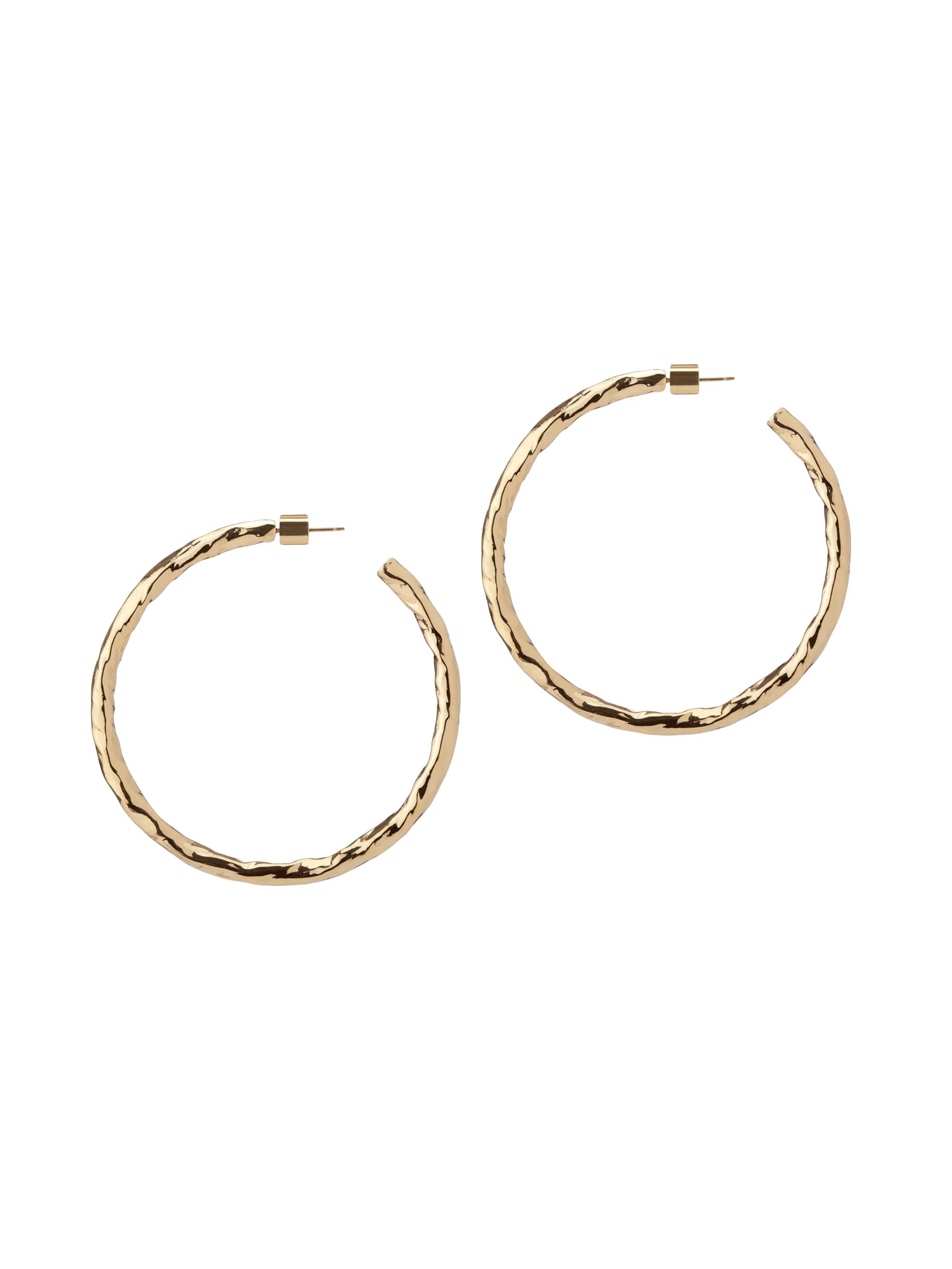 Jennifer Fisher Women's Hailey Textured 10K Gold-Plated Hoop Earrings - Gold