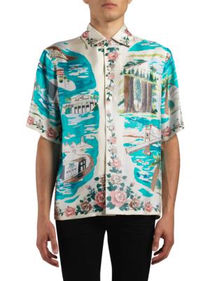 Gg Hawaii Silk Bowling Shirt