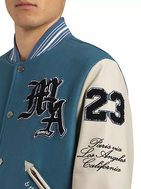 Mens Varsity Jacket Monogram - Blue in 2023
