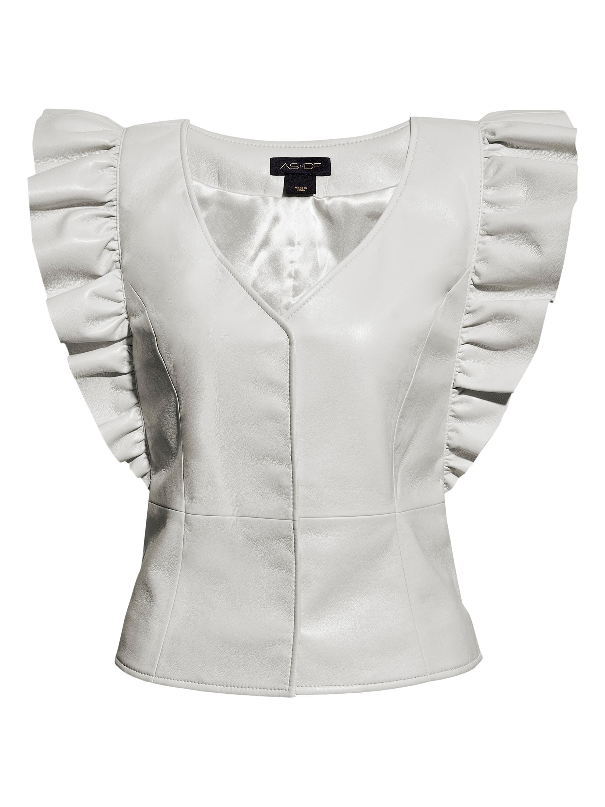 AS by DF Women's Sylvia Recycled Leather Top - Buttercream