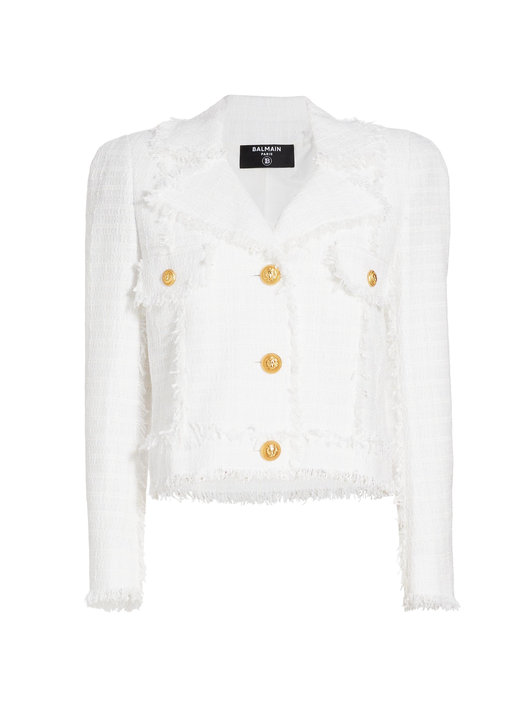 Balmain Cropped Tweed Jacket | Saks Fifth Avenue