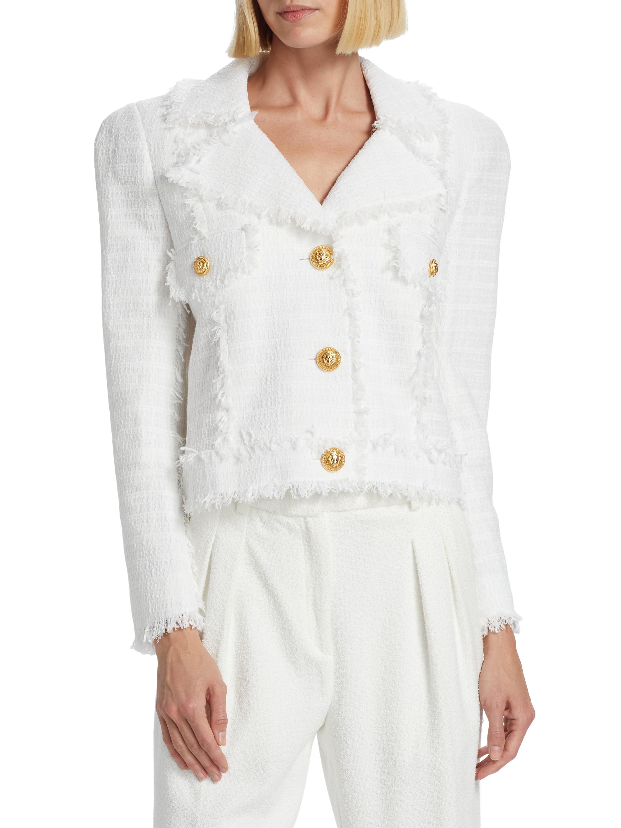 Balmain Cropped Tweed Jacket | Saks Fifth Avenue