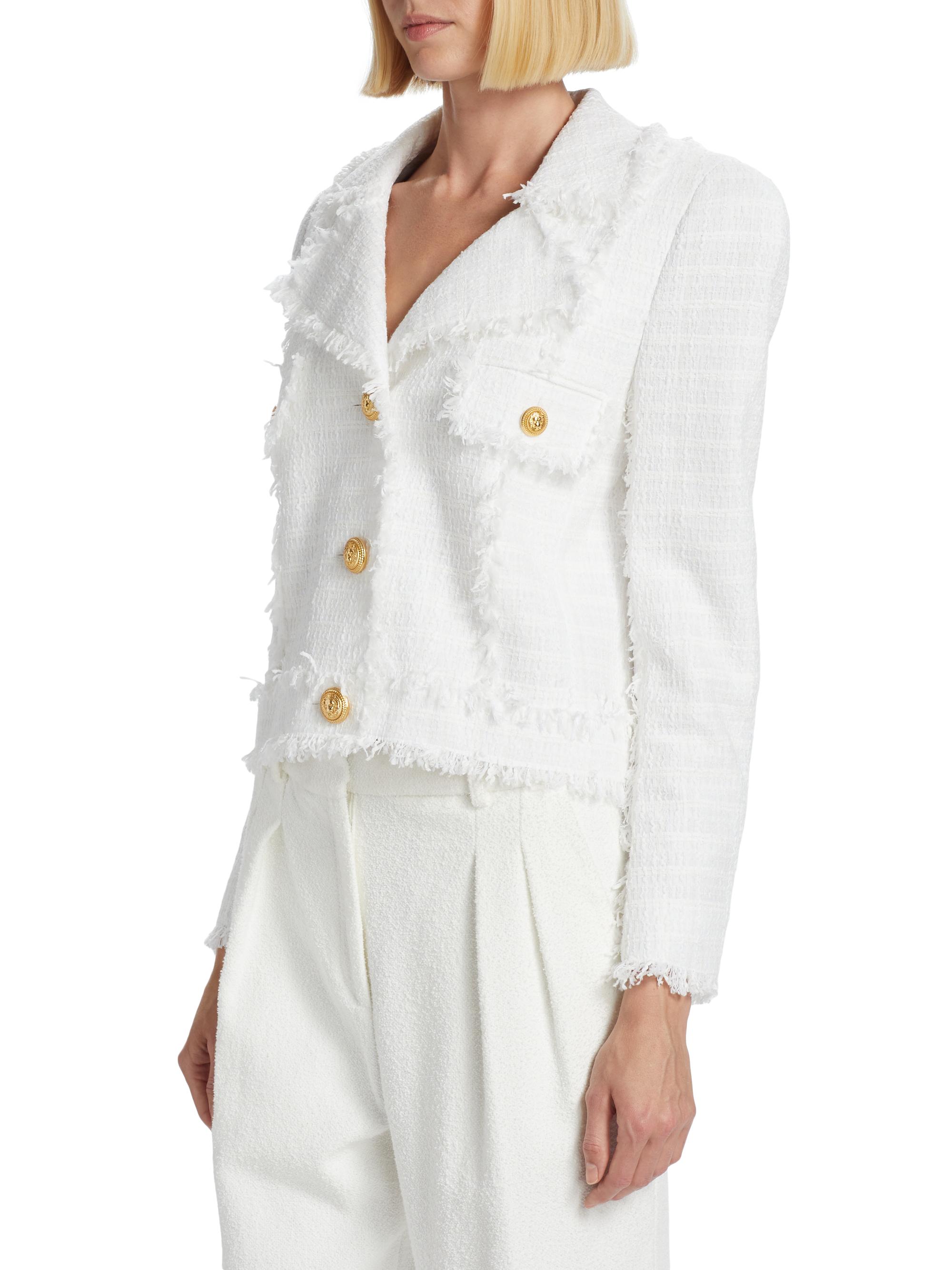 Balmain Cropped Tweed Jacket | Saks Fifth Avenue