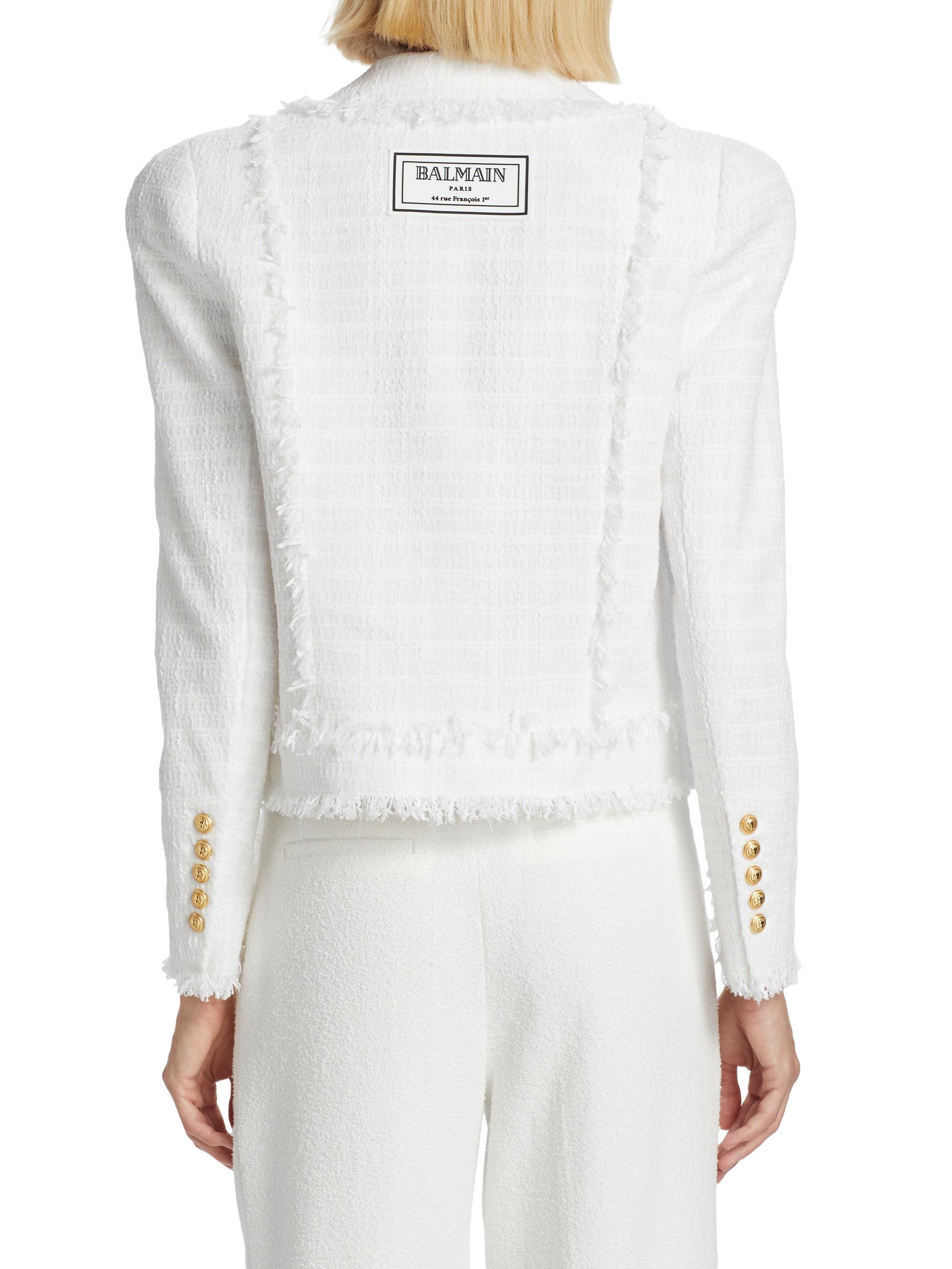 Balmain Cropped Tweed Jacket | Saks Fifth Avenue